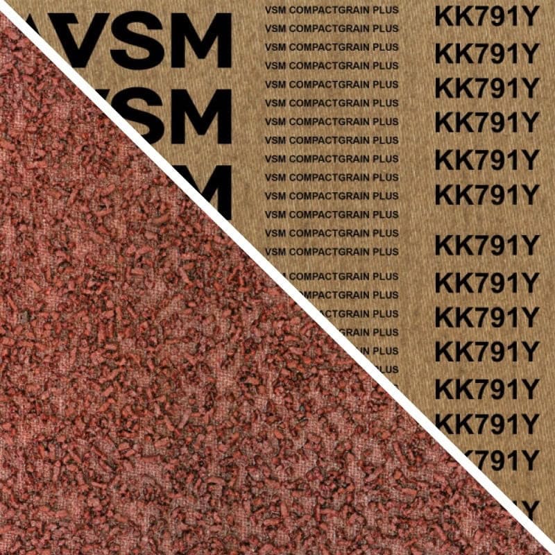 Preview: VSM COMPACTGRAIN PLUS KK791Y 709875, 150 mm x 2500 mm, A, P600, Ausführung (E07), Y-Polyester, Rot-braun, Schmalband mit Aluminium Granulat, Für Edelstahl und Superlegierungen