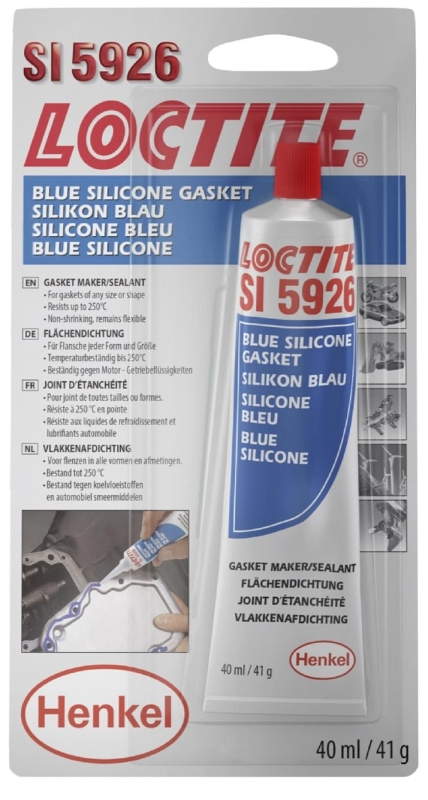 Preview: Henkel™ Loctite® SI 5926 Silikondichtung, 40 ml, Blau, 1123349, Einkomponentige Silikonpaste als Ersatz für Dichtungen oder Reparaturen