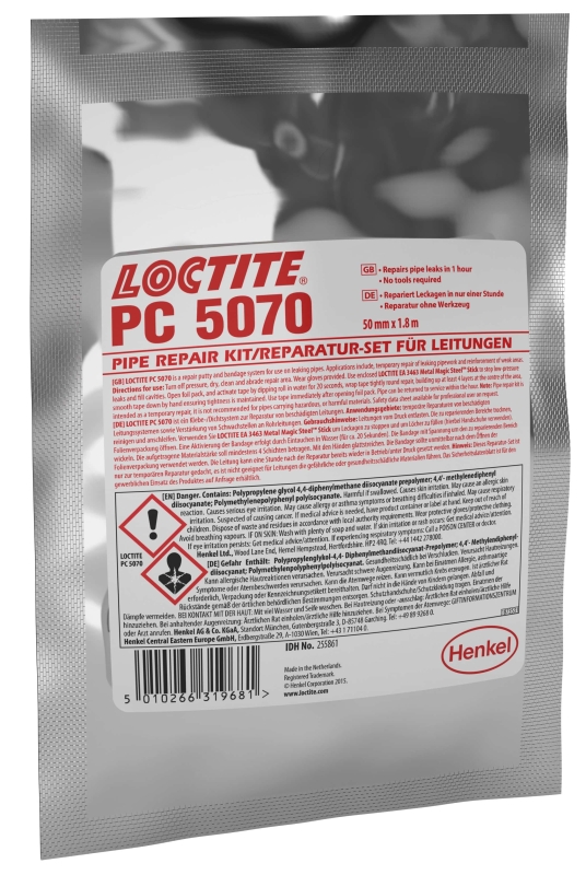 Preview: Henkel™ Loctite® PC 5070 Notfallreparatur, 50 g/ 1,8 m, 255861, Für die Abdichtung von Leckagen