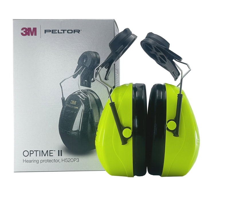 Preview: 3M™ Peltor™ Optime™ II Kapselgehörschutz H520 P3EV, SNR = 30 dB, Hi-Viz Gelb/Schwarz, Helmbefestigung, Für sehr laute Arbeitsumgebungen