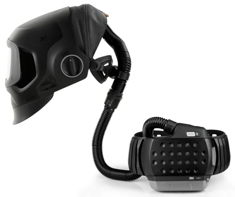 Preview: 3M™ Speedglas™ Schweißmaske G5-03 Pro Air ohne Schweißfilter und Adflo™ High-Altitude Gebläseeinheit, 637700, inkl. QRS-Luftschlauch und Tasche