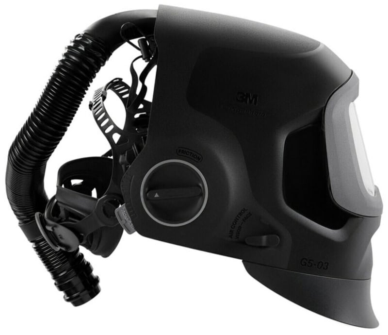 Preview: 3M™ Speedglas™ Schweißmaske G5-03 Pro Air mit Schweißfilter G5-01/03VC und Adflo™ High-Altitude Gebläseeinheit, 637730, inkl. QRS-Luftschlauch und Tasche, Für besten Kontrast mit Farboptionen