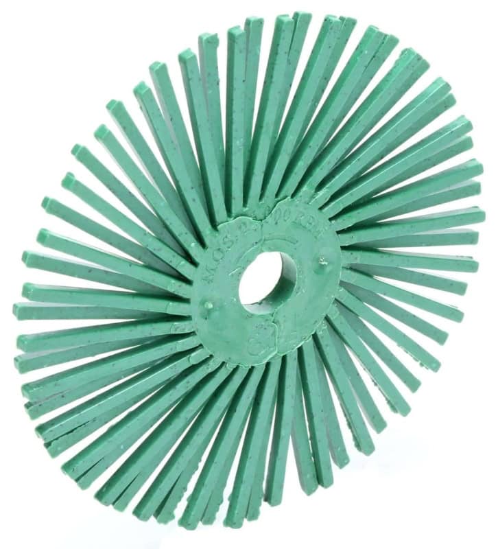 Preview: 3M™ Scotch-Brite™ RB-ZB 30132, Ø 76 mm x 9,5 mm, P1000, Typ C, Hellgrün, 25.000 U./Min., Radial Bristle Brush, Für Reinigungs- und Entgratungsarbeiten