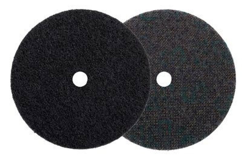 Preview: 3M™ Scotch-Brite™ SL-DH 244717, Ø 115 mm x 22 mm, P80, A, Coarse super duty, Schwarz, Vliesscheibe mit Zentrierloch