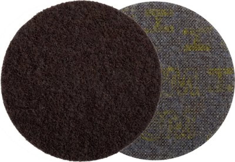 Preview: 3M™ Scotch-Brite™ SL-DH 243153, Ø 115 mm, P120, A, Coarse heavy duty, Dunkelbraun, Vliesscheibe ohne Zentrierloch