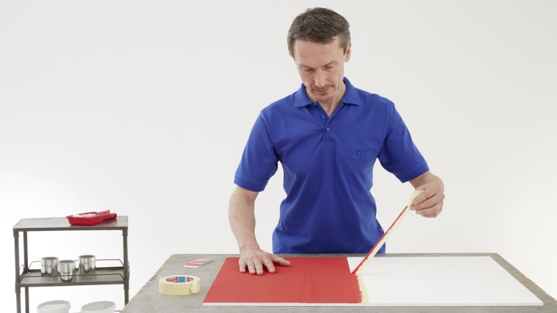 Preview: tesakrepp® Feinkrepp Abdeckband 4323 Basic, 19 mm x 50 m, 0,125 mm, Beige, Industrie Ausführung, Allzweckabdeckband für Abdeck- und Lackierarbeiten