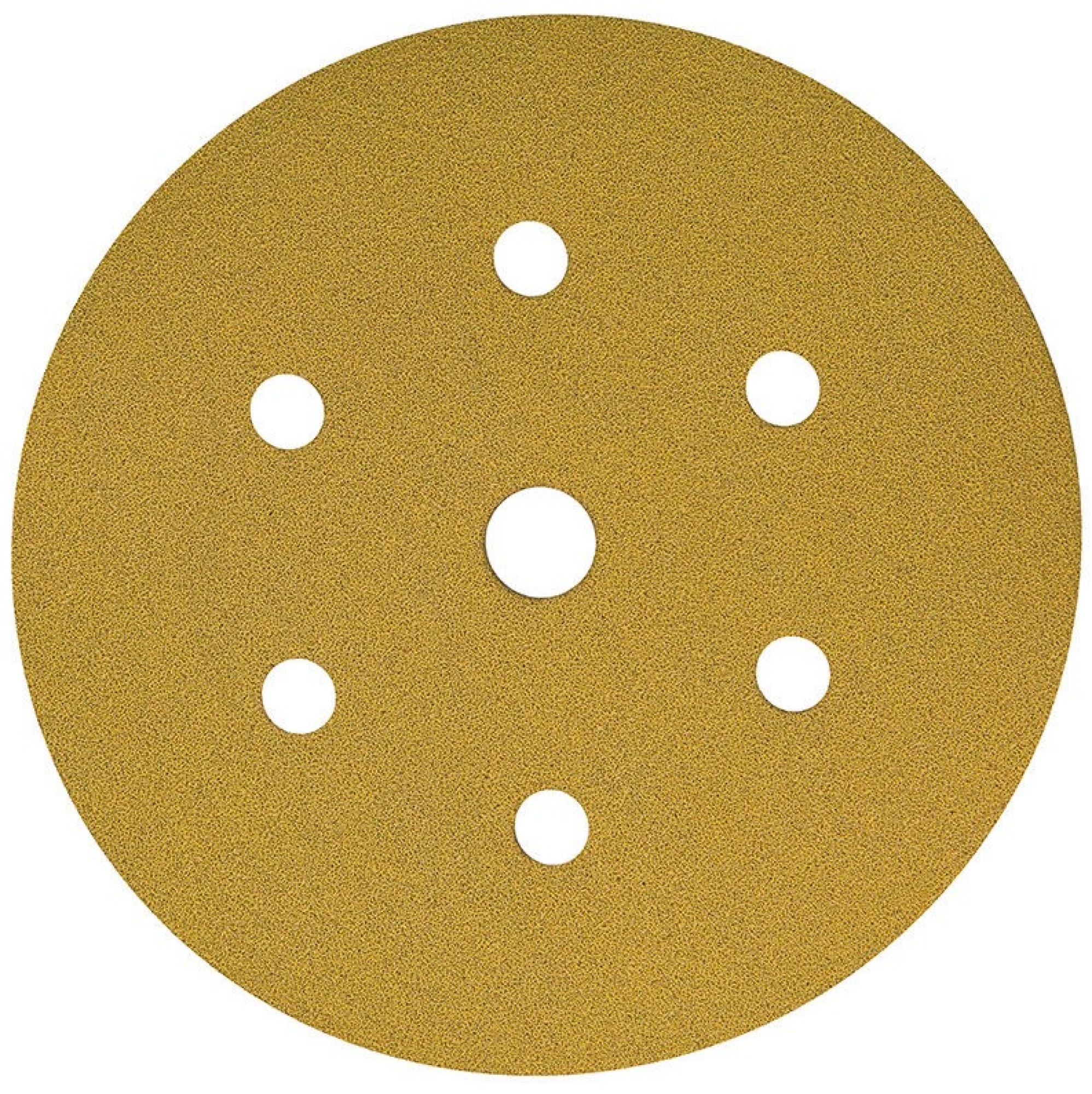 Mirka® Gold 2362809932, Ø 150 mm, P320, 7-fach gelocht, Kletthaftend, Schleifscheibe mit Aluminiumkorn