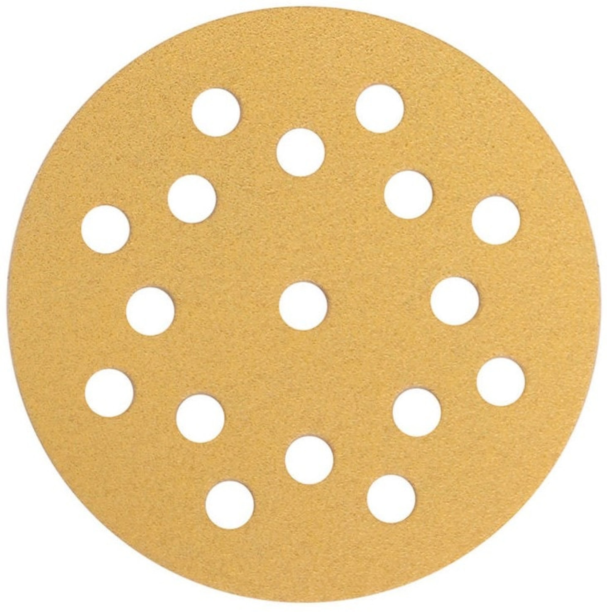 Mirka® Gold 2364705060, Ø 125 mm, P60, 17-fach gelocht, Kletthaftend, Schleifscheibe mit Aluminiumkorn