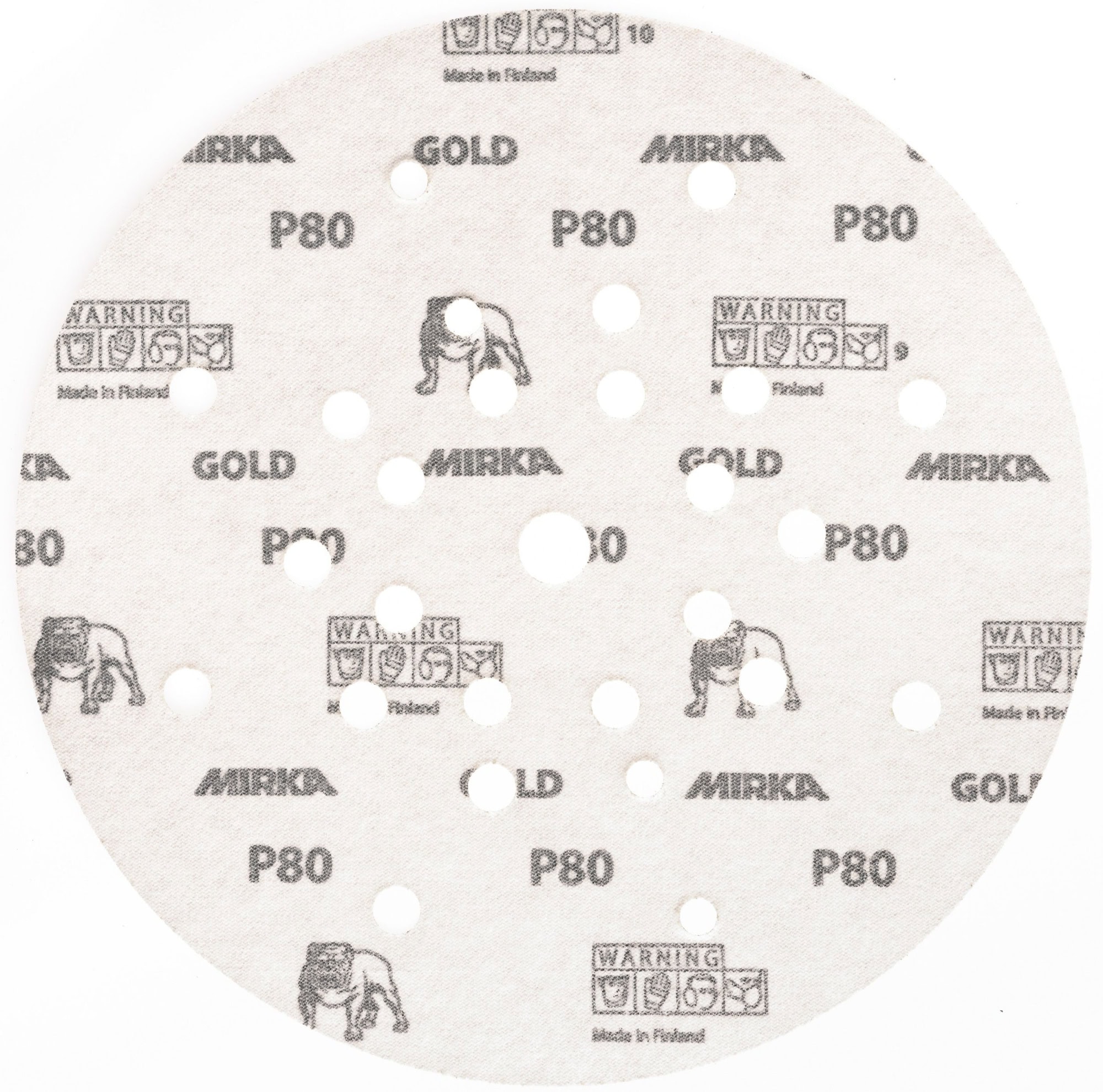 Mirka® Gold 2364802540, Ø 225 mm, P40, 27-fach Gelocht, Kletthaftend, Schleifscheibe mit Aluminiumkorn