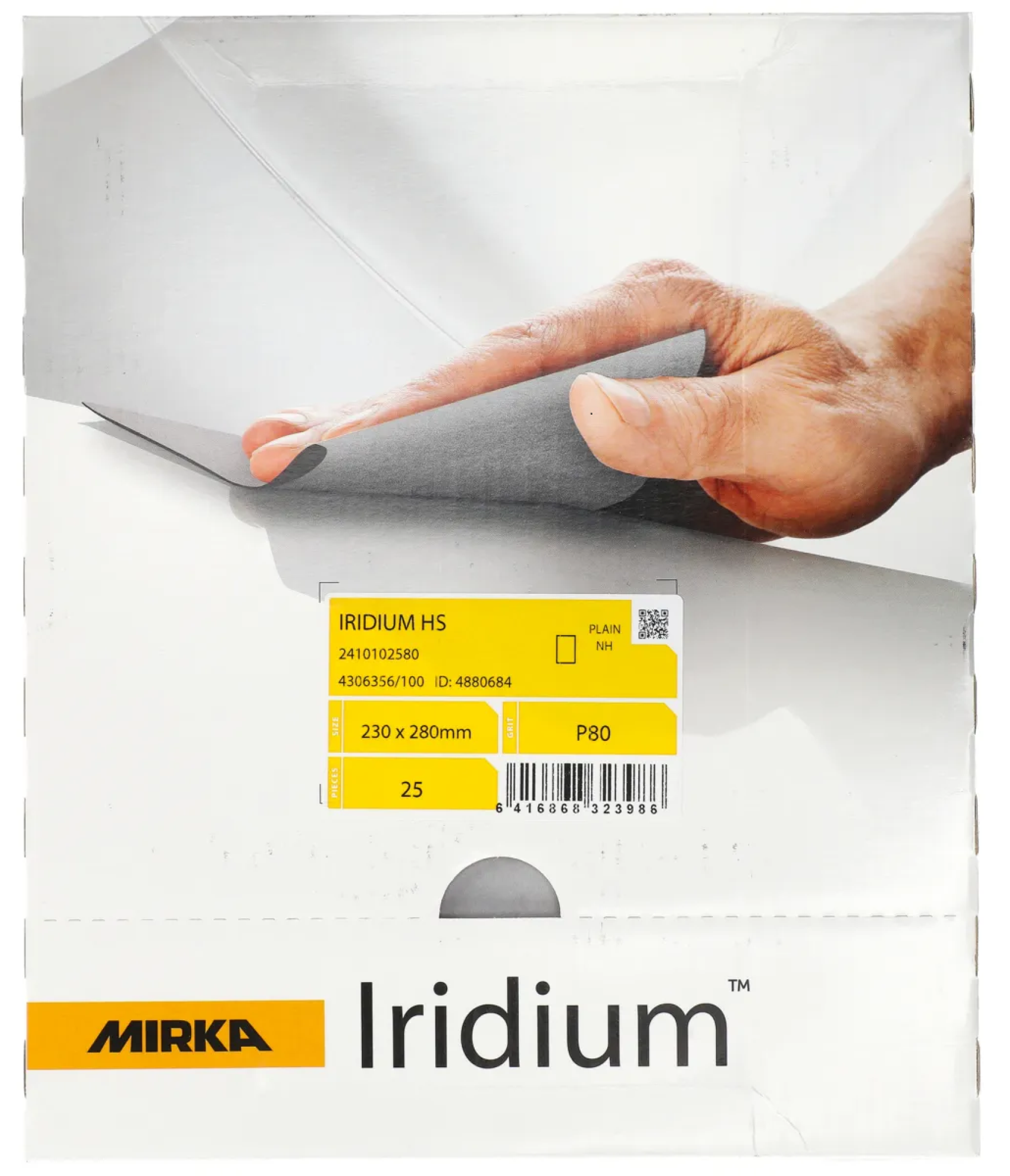 Mirka® Iridium® HS Schleifbogen 2410102512, 230 mm x 280 mm, P120, Kletthaftend, Mit Keramik- und Aluminiumkorn