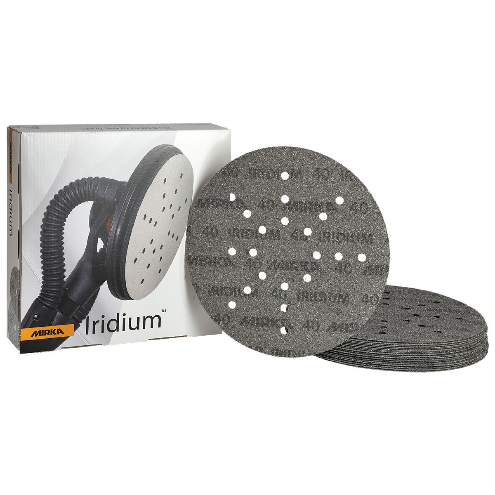 Mirka® Iridium® 2468002518, Ø 225 mm, P220, Multilochung, Kletthaftend, Schleifscheibe mit Keramik- und Aluminiumkorn