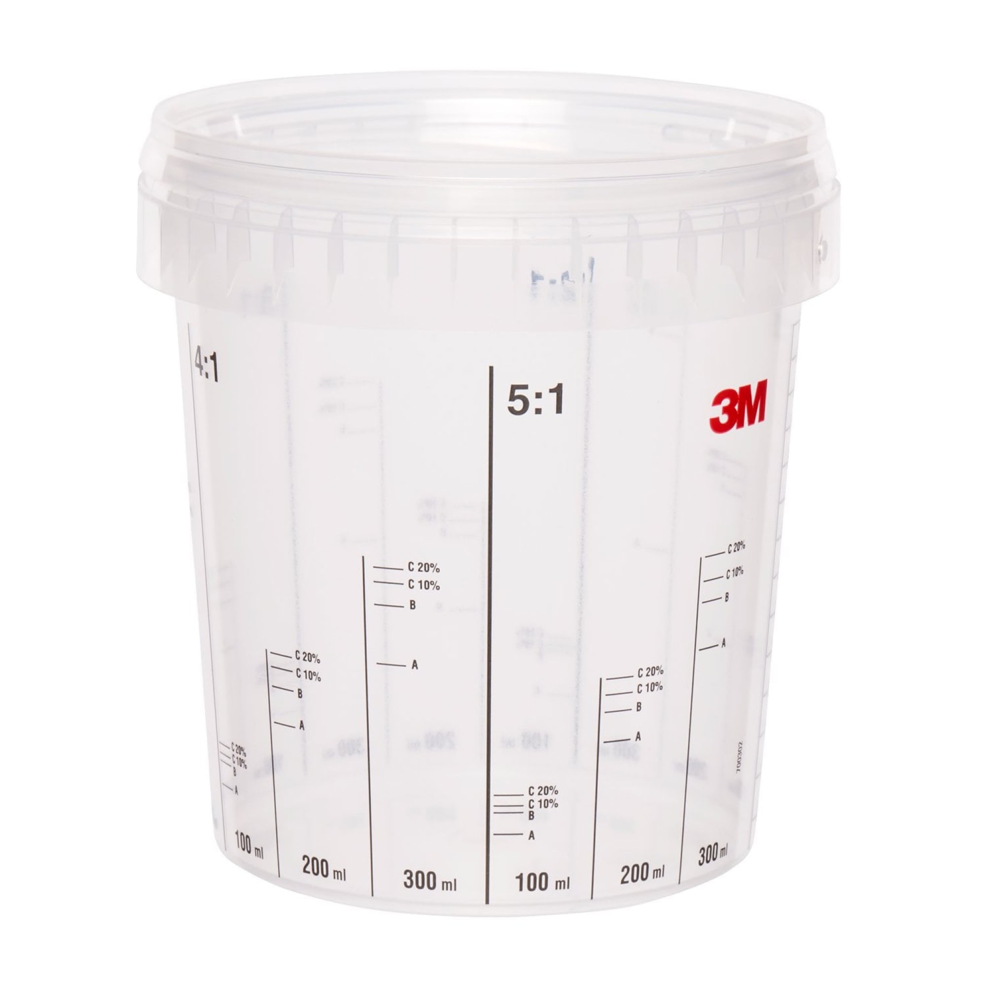 3M™ 50403, 0,870 Liter Transparenter Mischbecher zum Mischen und Aufbewahren von Lacken