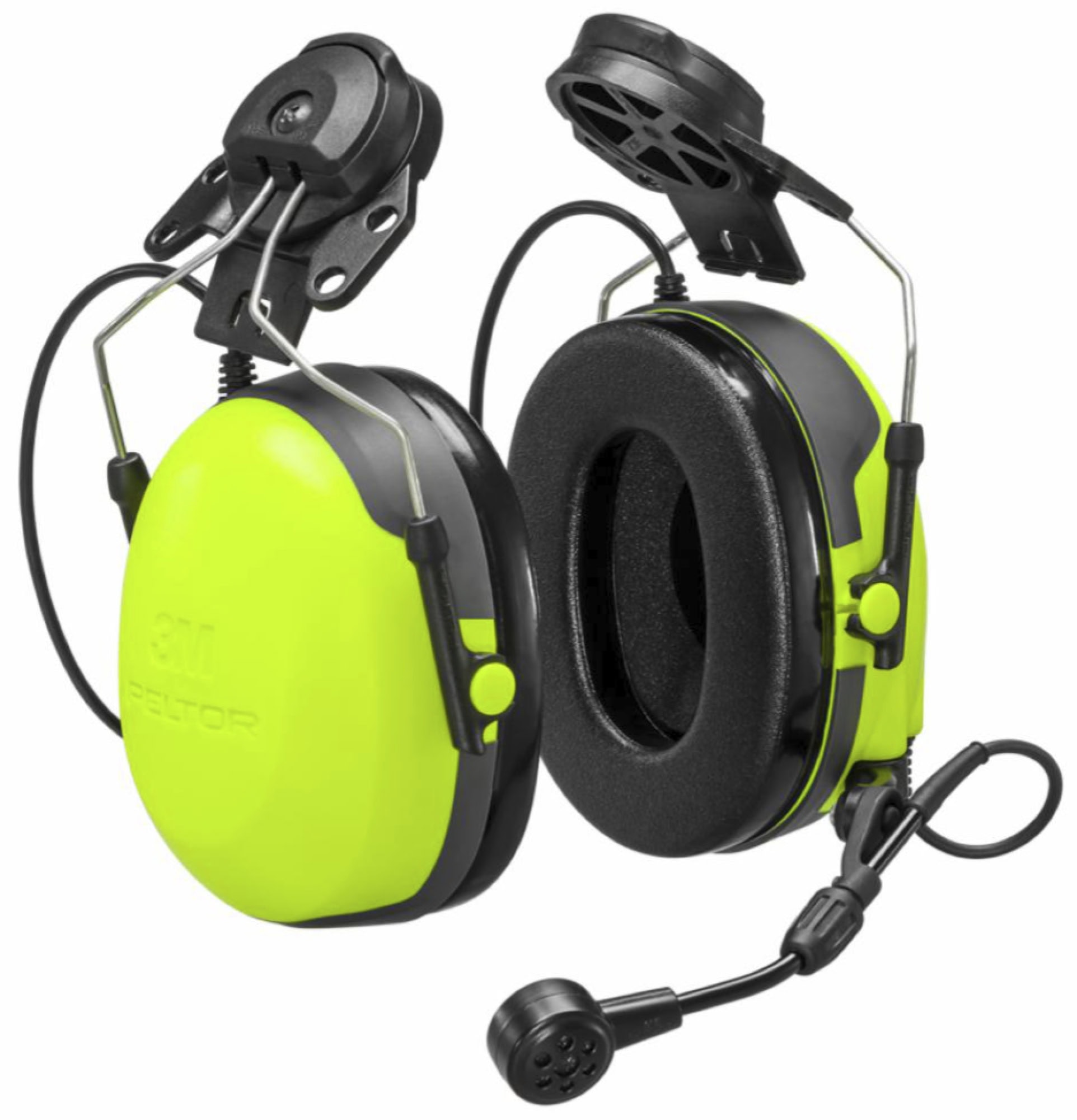3M™ PELTOR™ CH-3 Helmkapselgehörschutz Headset MT74H52P3E-110, Für den dauerhaften Einsatz mit externen Funkgerät, SNR = 30 dB, Gelb / Schwarz, FLX2 Anschluss, P3 Standard Adapter, Helmbefestigung