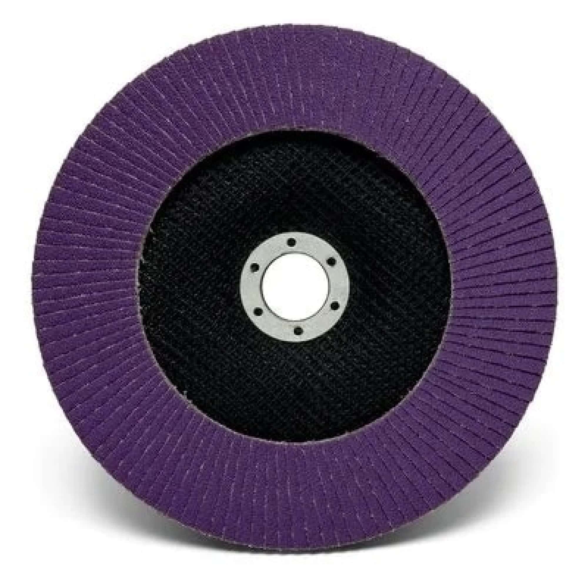 3M™ 769F 52017, Ø 180 mm x ø 22,23 mm, 80+, 8500 U./Min., Typ 29 Konisch, Fächerschleifscheibe mit Präzisions-Zirkonkorund, Für Abtragsarbeiten