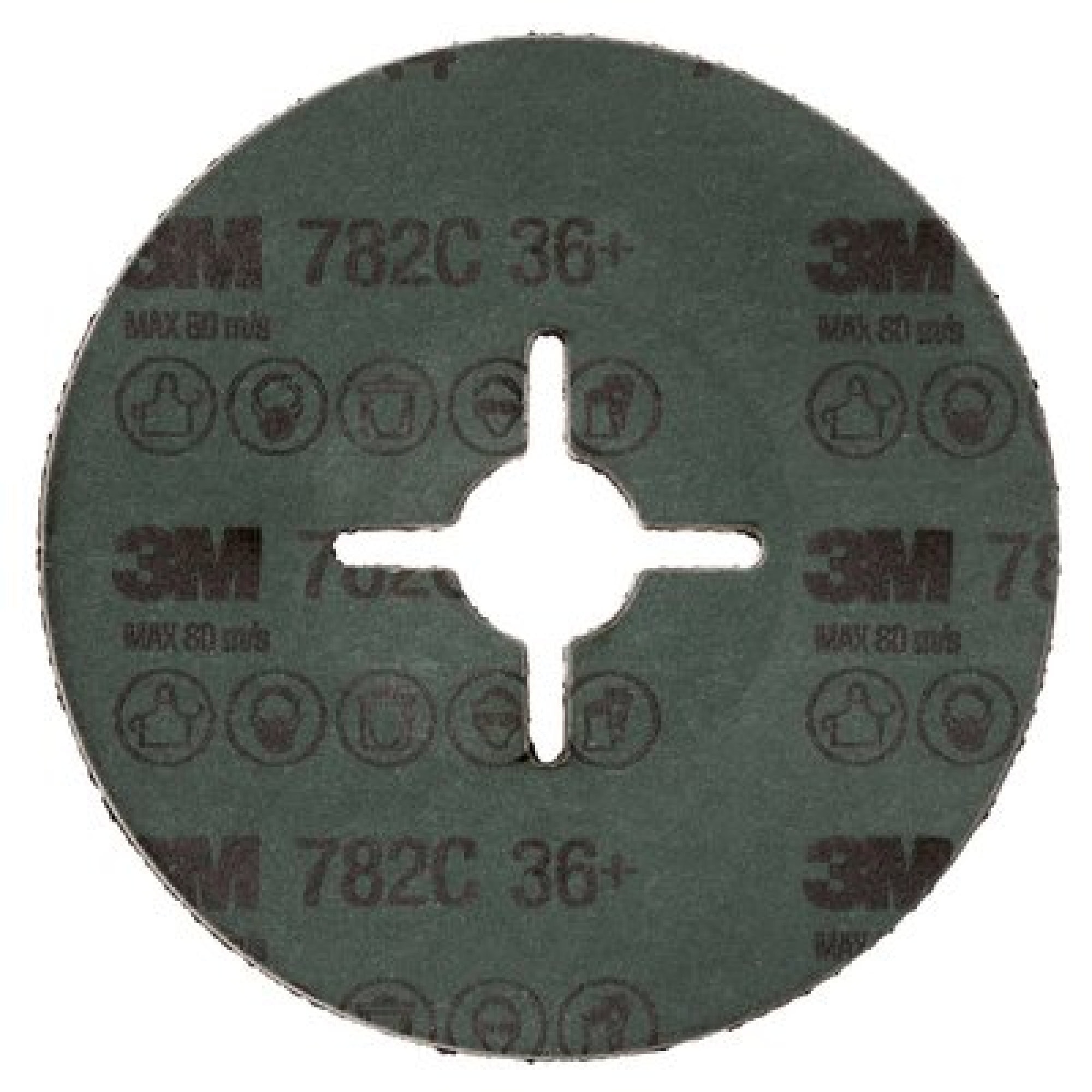 3M™ 782C 779916, Ø 115 mm x ø 22,23 mm, 60+, 13.200 U./Min., Fiberscheibe mit Präzisions-Keramikkorn