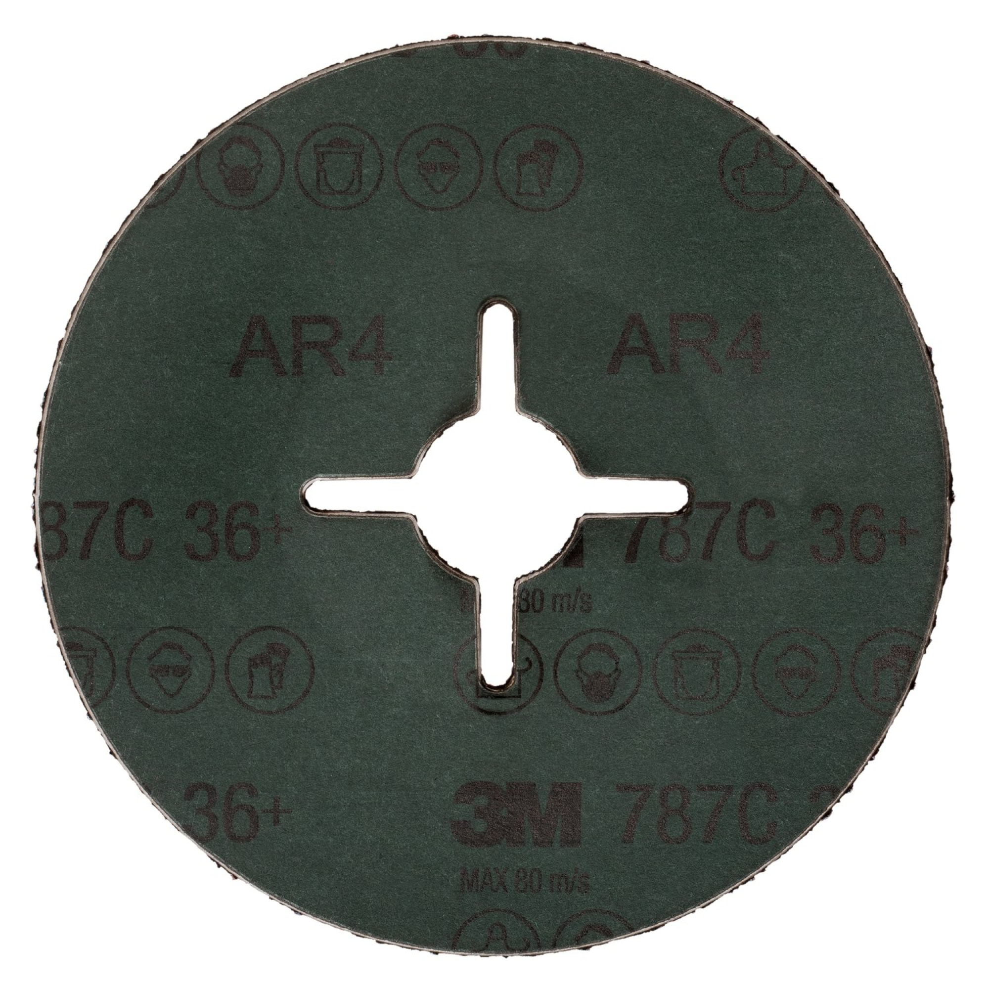 3M™ 787C 61341, Ø 115 mm x ø 22,23 mm, 36+, 13.200 U./Min., Fiberscheibe mit Präzisions-Keramikkorn