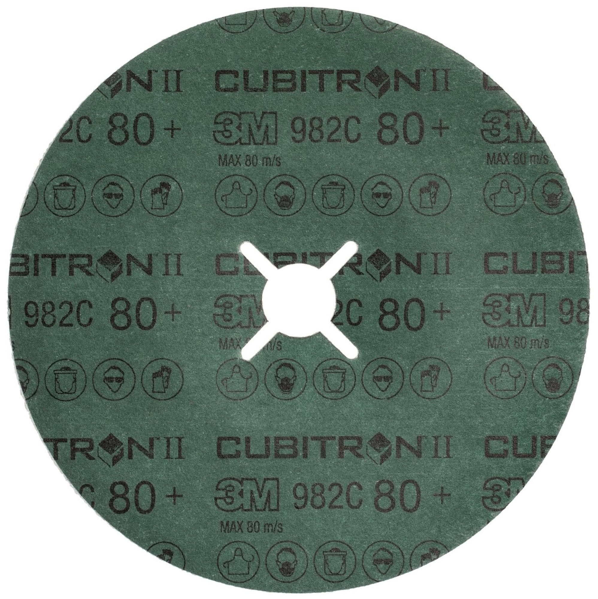 3M™ Cubitron™ II 982C 460706, Ø 115 mm x ø 22,23 mm, 80+, 13.200 U./Min., Fiberscheibe mit Präzisions-Keramikkorn