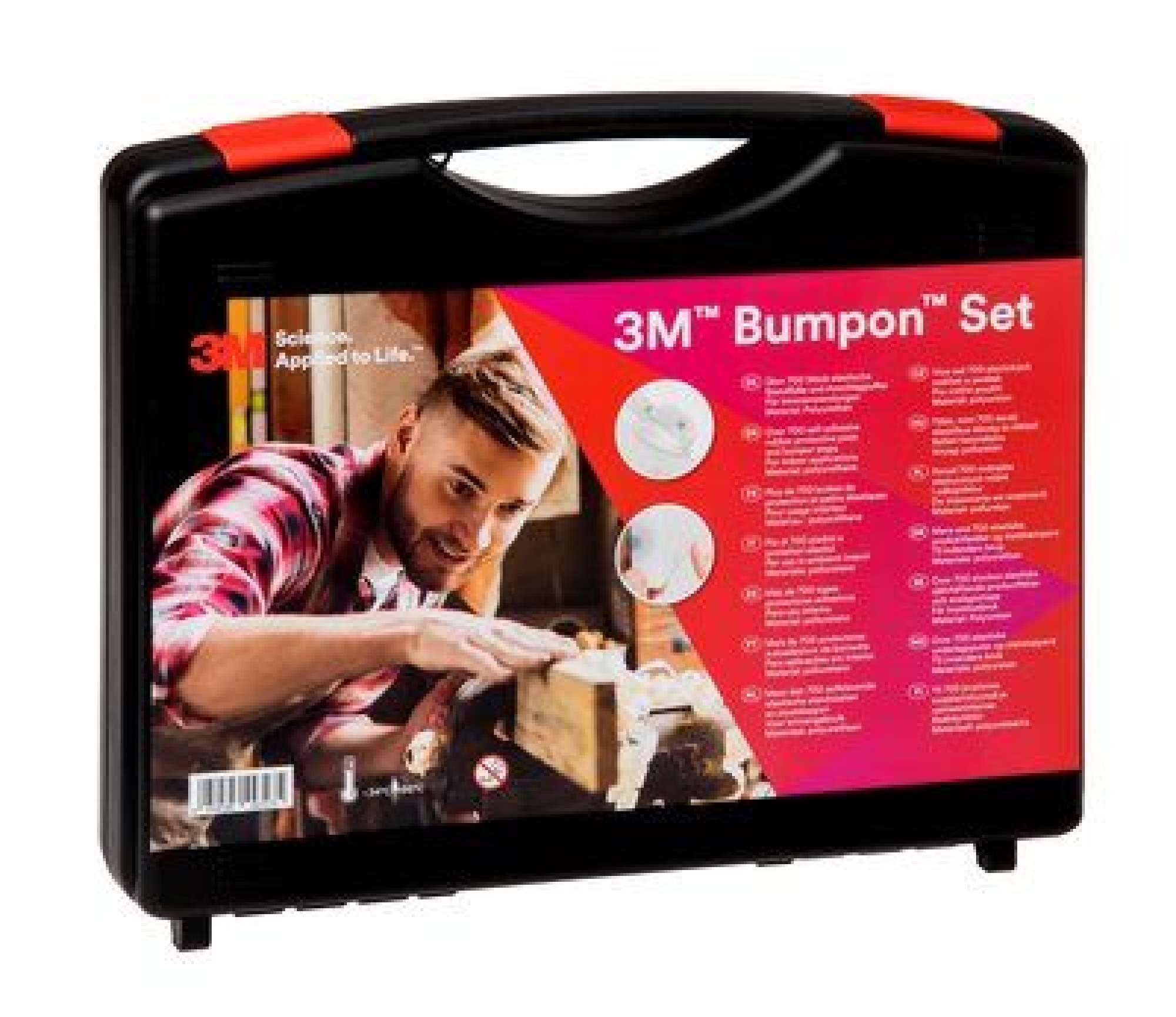 3M™ Bumpon™ BUMPON SET 017, Transparent, Schwarz, Hellbraun, Elastikpuffer  Set, Koffer mit mehr als