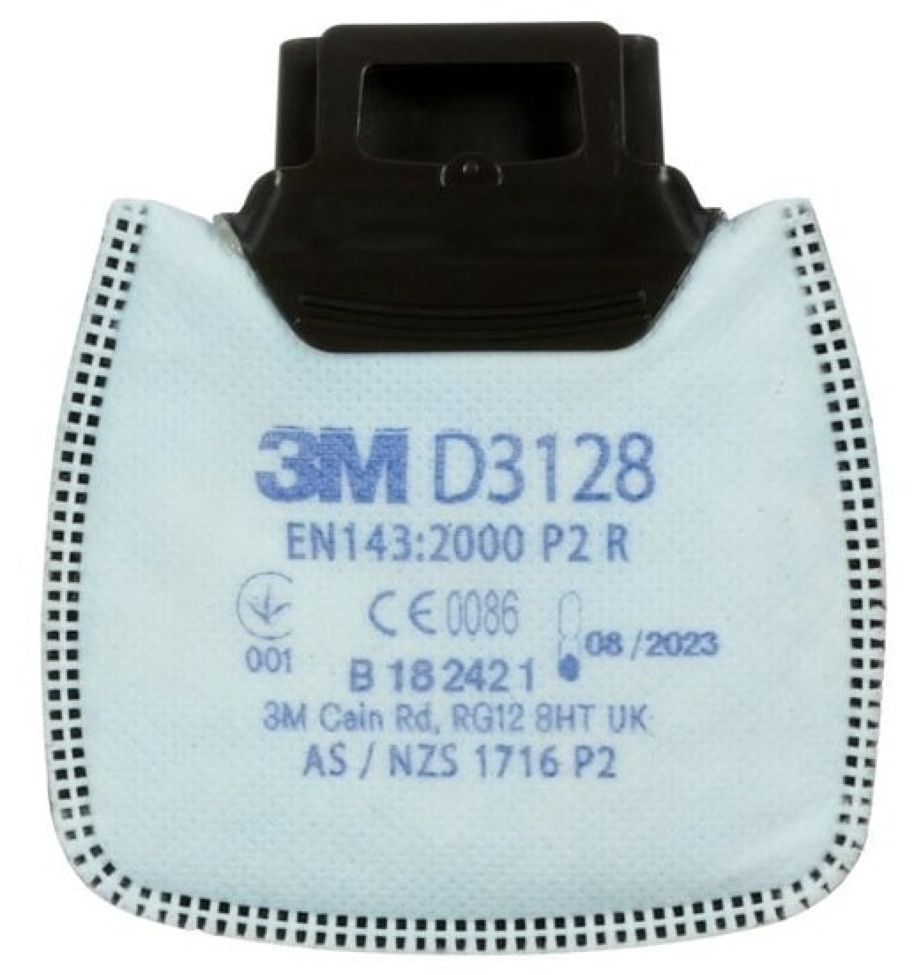 3M™ Secure Click™ Partikelfilter D3128, P2 R, Secure-Click Filteranschluss, Filter mit Aktivkohle und mit zusätzlichem Schutz gegen organische Gase & Dämpfe + HF