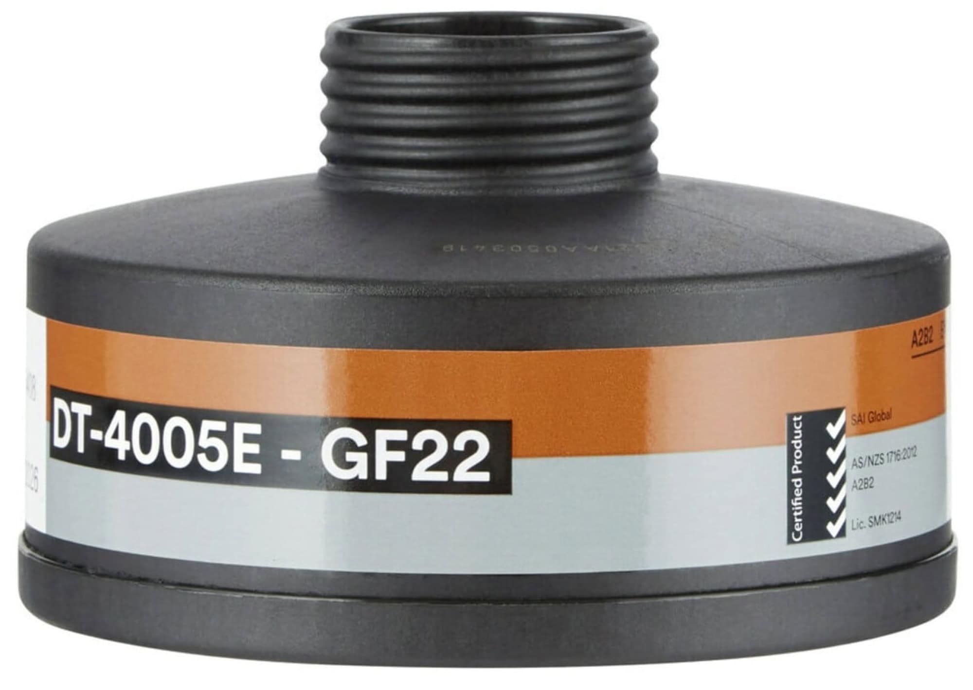 3M™ DT-Series™ DT-4005E, Gase- & Dämpfefilter GF22, A2B2 PSL R, Schwarz, 40 mm Rundfilteranschluss [NATO Standard], Filter gegen organische-, anorganische Gase & Dämpfe