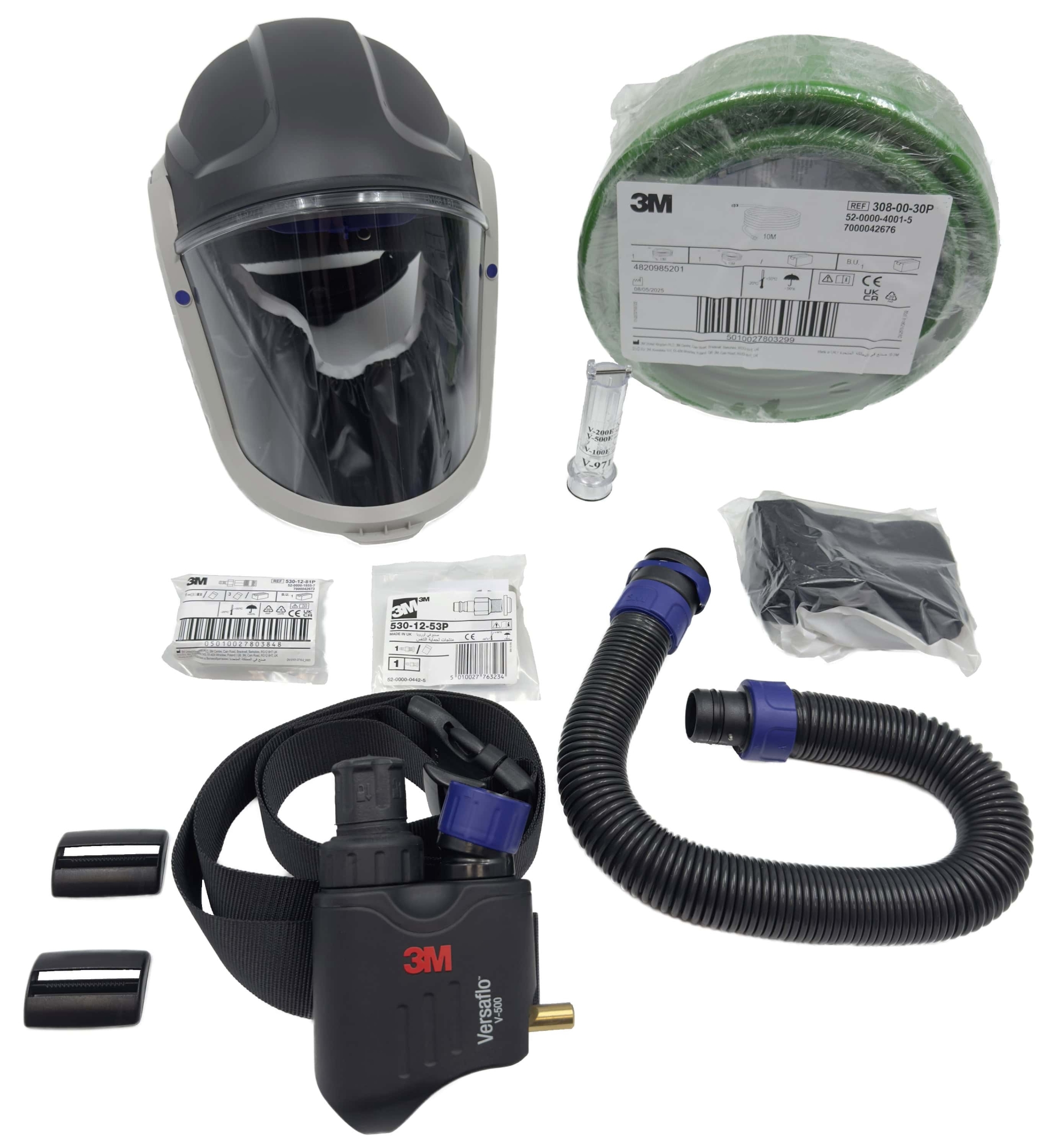 3M™ Versaflo™ Druckluftatemschutz Set V-500E-HIK, 4A, Partikel- Gase- & Dämpfeschutz, Druckluft Set für die Schwer Industrie