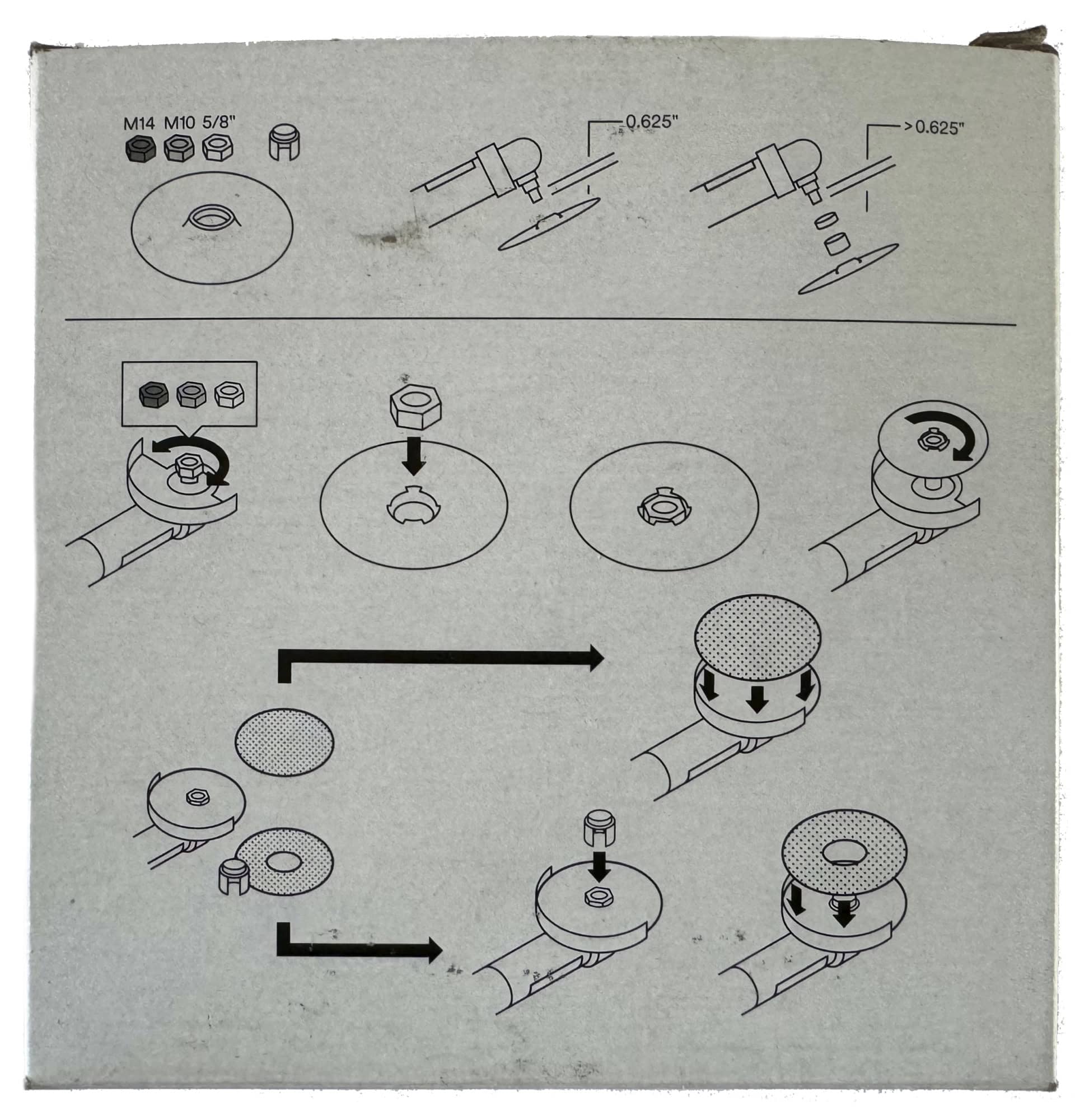 3M™ Scotch-Brite™ Hook-it™ Stützteller 89871, Ø 125 mm x 22 mm, Hart, M10, M14 oder 5/8" Gewinde, Mit und ohne Zentrierung, Kletthaftend, Universal Haftstützteller für Vliesscheiben