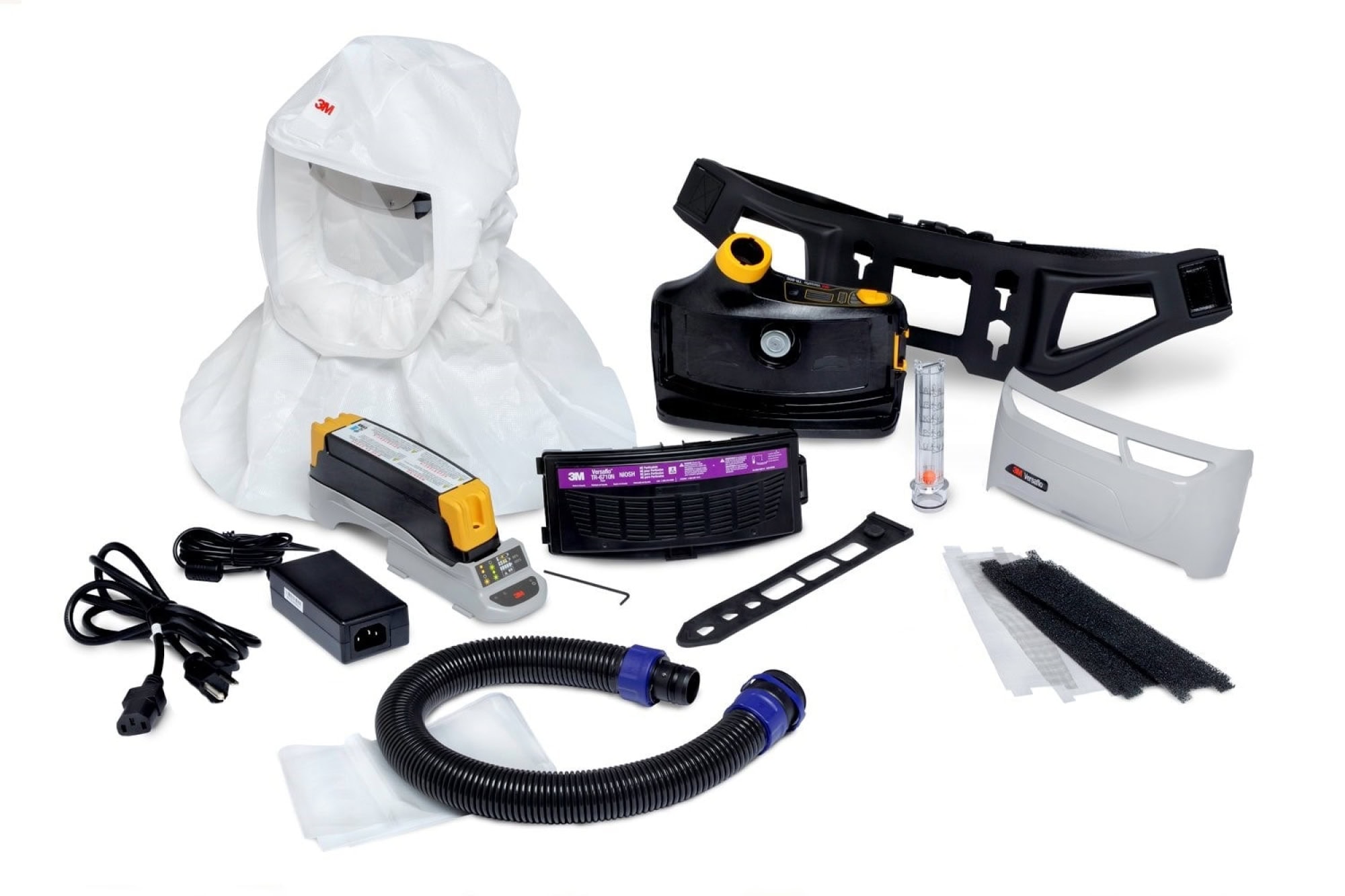 3M™ TR-800-ECK, TH3, Partikel- Gase- & Dämpfeschutz, ATEX, Versaflo™ Leicht reinigbares Gebläse Atemschutz Set, Teile: [TR-819E, S-655]