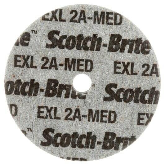 3M™ Scotch-Brite™ EXL XL-UW 09843, Ø 152,4 mm x 12,7 mm, ø 25,4 mm, Härte 2, P600 - 1200, S, Fine, 5.000 U./Min., Verpresste Kompaktscheibe, Für Entgratungs- und Finisharbeiten