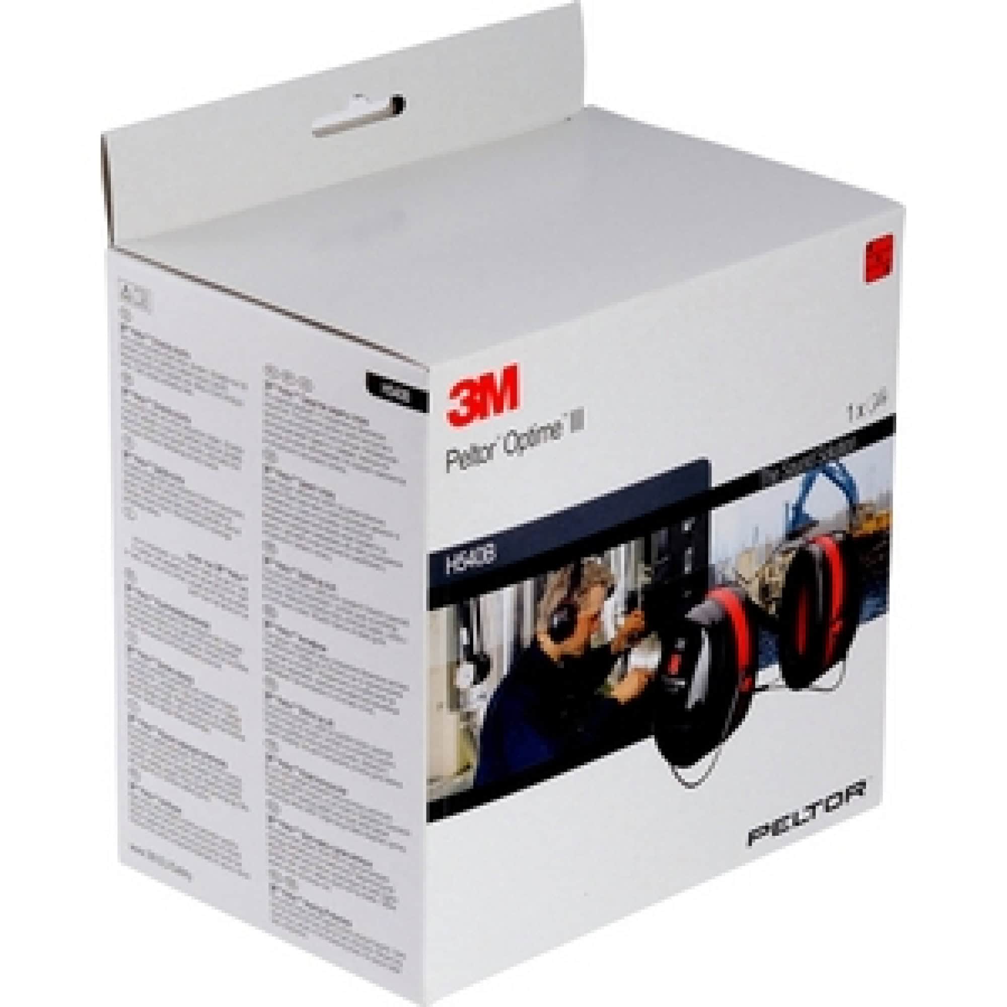 3M™ Peltor™ Optime™ III H540B, SNR = 35 dB, Rot/Schwarz, Nackenbügel Kapselgehörschutz für extrem laute Arbeitsumgebungen