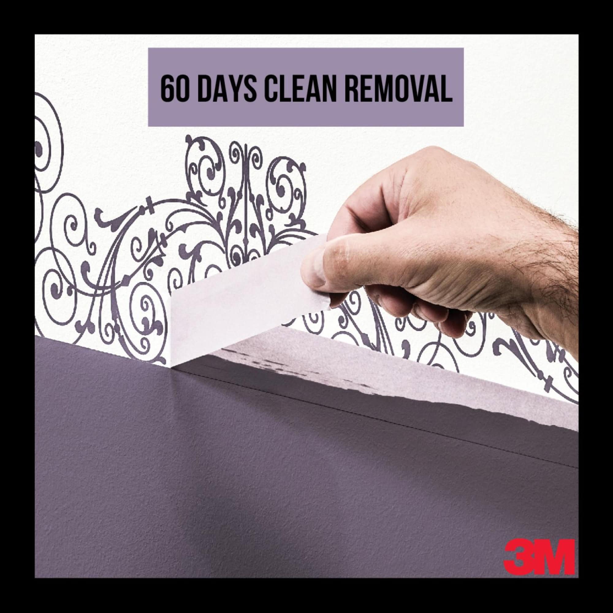 3M™ Scotch® 2071, 48 mm x 50 m, 0,102 mm, Lila, Lange Rückstandsfrei, Professionelles Malerabdeckband, Ausführung mit EAN Label