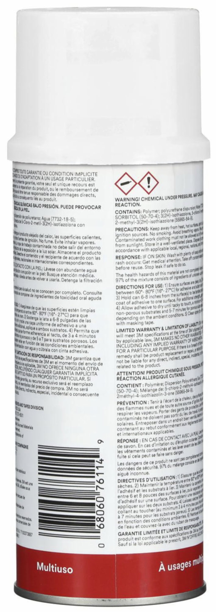 3M™ Fastbond™ Universal Dispersionsklebstoff 1077, 232 g, Transparent, Niedriger VOC-Gehalt 1%, Sprühklebstoff auf Basis synthetischer Elastomere