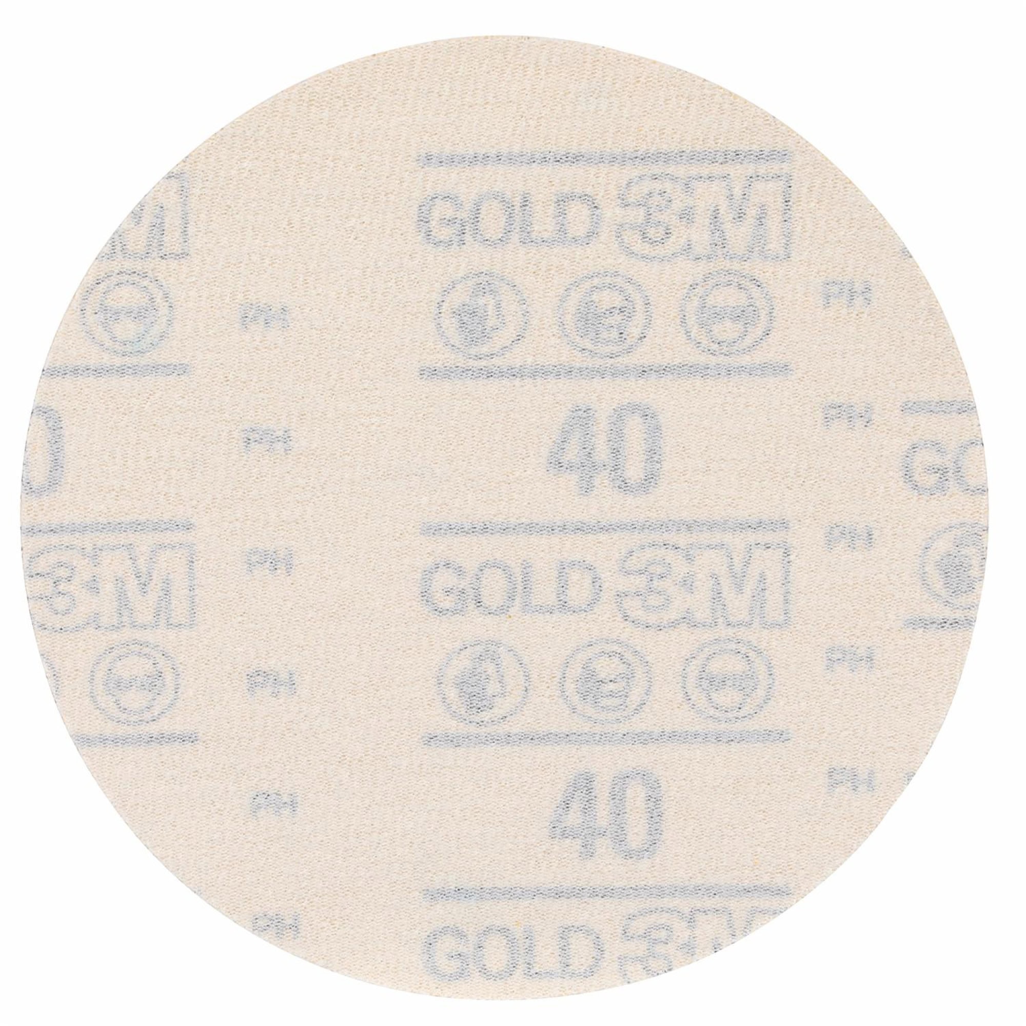 Preview: 3M™ Hookit™ Schleifscheibe Gold 288U 09250, Ø 150 mm, 40+, Ungelocht, Offene Streuung, A, Kletthaftend, D-Papierscheibe mit Aluminiumoxid, Ideal für die Automobilreparatur