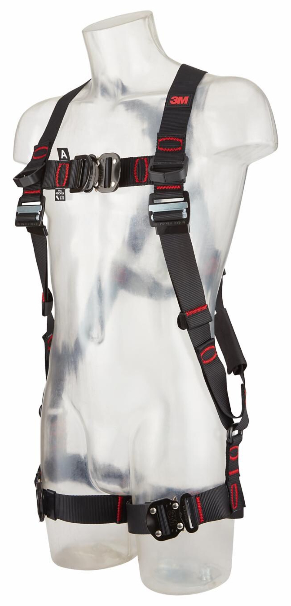 3M™ Protecta® Auffanggurt E200 1161643, Größe M/L, Schnellverschluss, Verbindungsringe an geraden Beinschlaufen, 1,62 Kg, Schwarz, Standard Auffanggurt im Westenstil