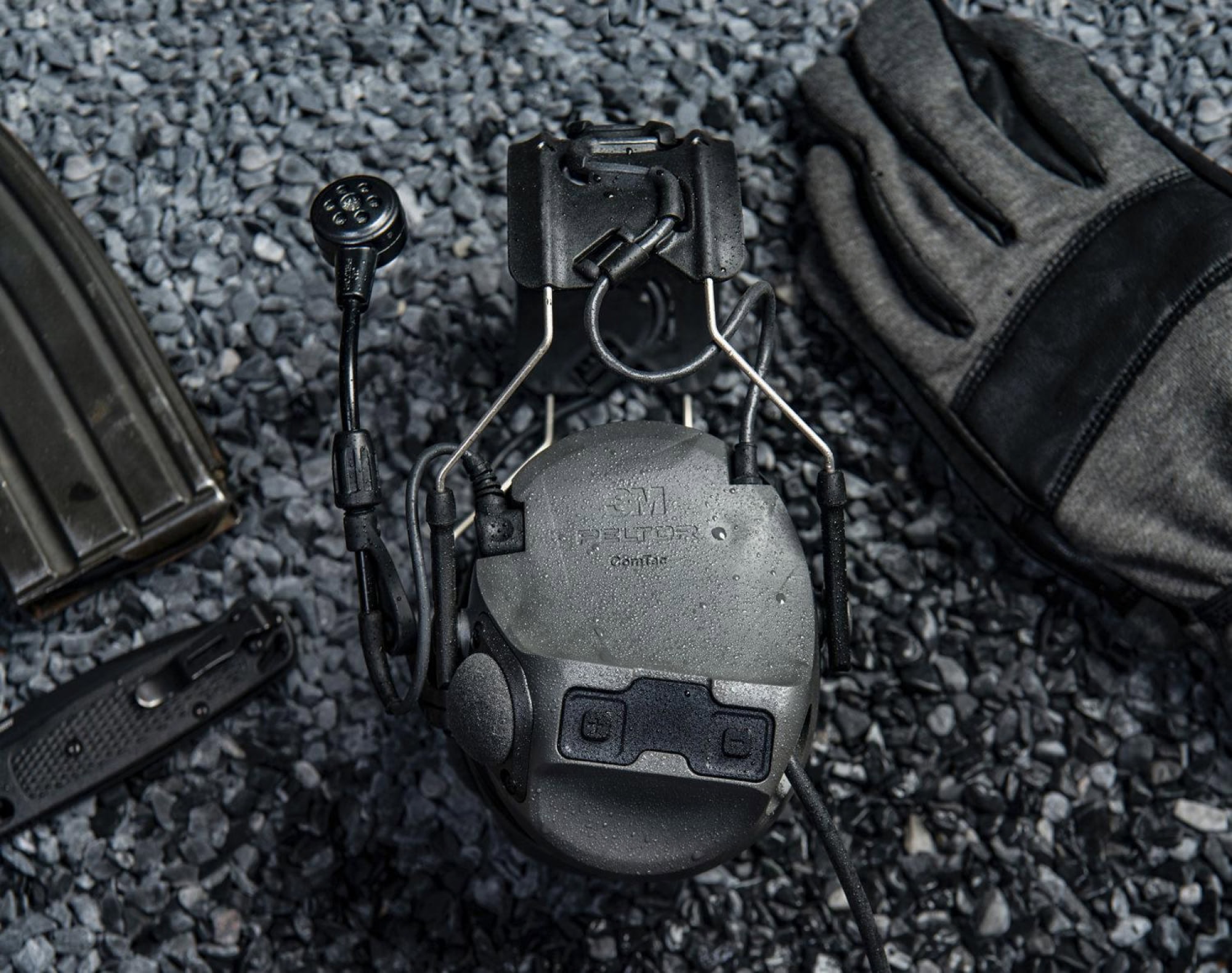 3M™ Peltor™ ComTac™ VIII Elektronischer Gehörschutz für Einsatzkräfte, Jäger & Sportschützen MT14H418A-02, Kopfbügel, SNR = 29,8 dB / HML = 34/24,7/19,7 dB, Anthrazit, Ohne Headset & Kommzuleitung, Kopfhörer Funktion, Aktiver Kapselgehörschutz