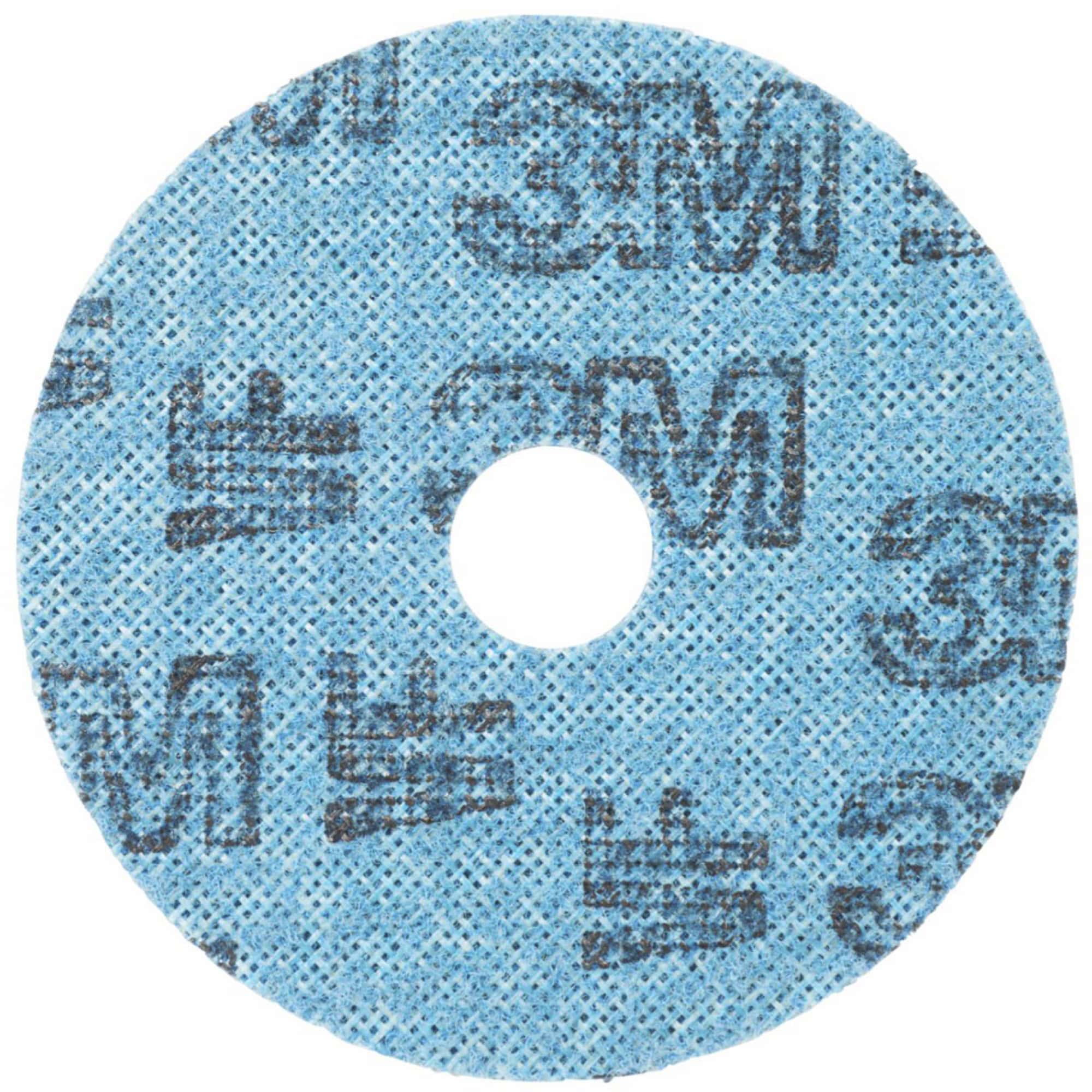 3M™ Scotch-Brite™ Vliescheibe SC-DH 60983, Ø 115 mm x 22 mm, P600 - 1000, Very fine, Metall & Edelstahl — Entgraten, Reinigen, Finish, Blau, A, 8.000 U./Min., Kletthaftend, Mit Zentrierloch