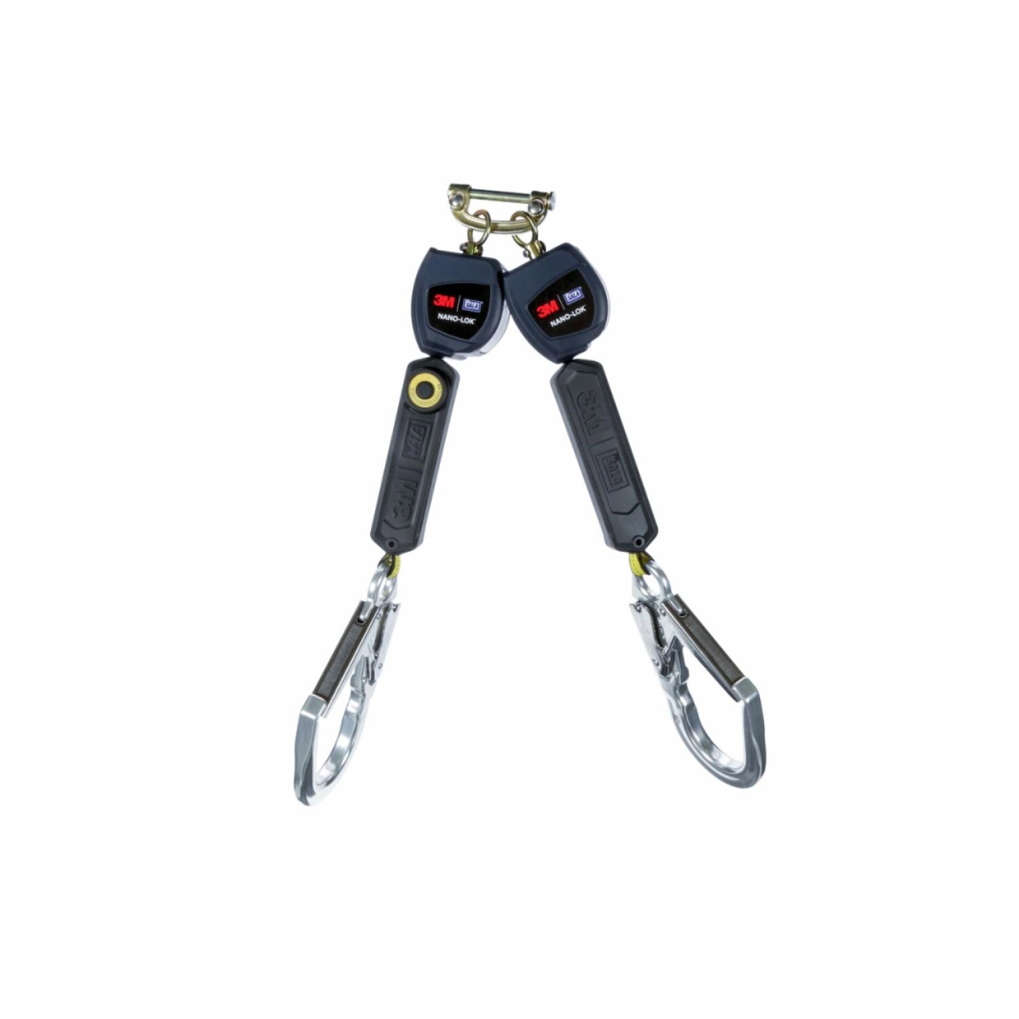 3M™ DBI-SALA® Nano-Lok™ Höhensicherungsgerät mit Gurtband 3101298, 1.94 m, Doppelstrang, Zur Reduktion von Fallhöhe und der auf den Anwender einwirkenden Kräfte