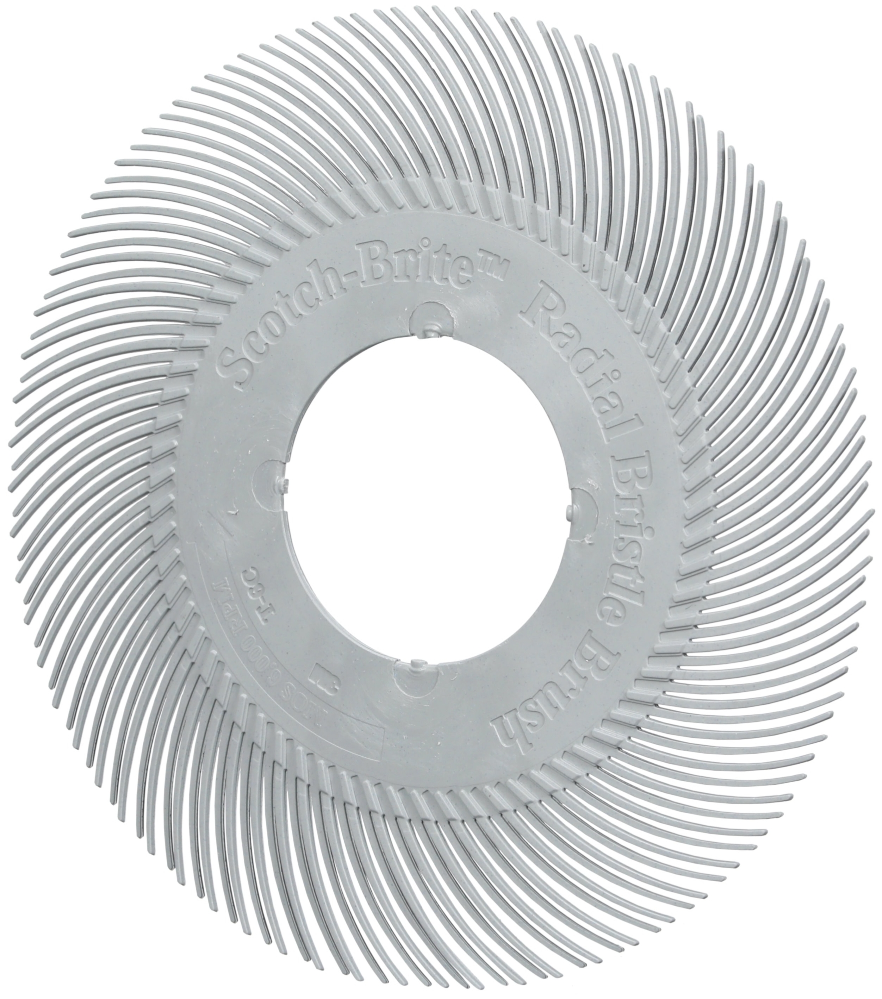 3M™ Scotch-Brite™ Präzisions Radialborstenbürste Einzelsegmente PN-RB 7100374833, Ø 150 mm, 120+, Typ C (Gebogene Borsten), Ohne Adapter, Grau, 6.000 U./Min., Für Reinigungs- und Entgratungsarbeiten