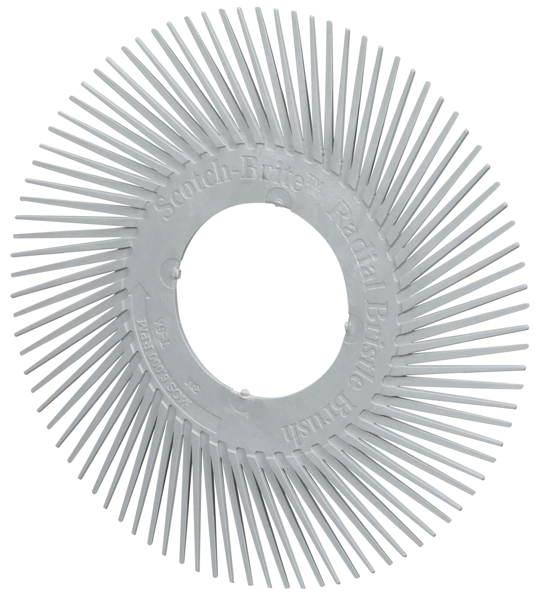 3M™ Scotch-Brite™ Präzisions Radialborstenbürste Einzelsegmente PN-RB 7100374834, Ø 150 mm, 120+, Typ A (Schräge Borsten), Ohne Adapter, Grau, 6.000 U./Min., Für Reinigungs- und Entgratungsarbeiten