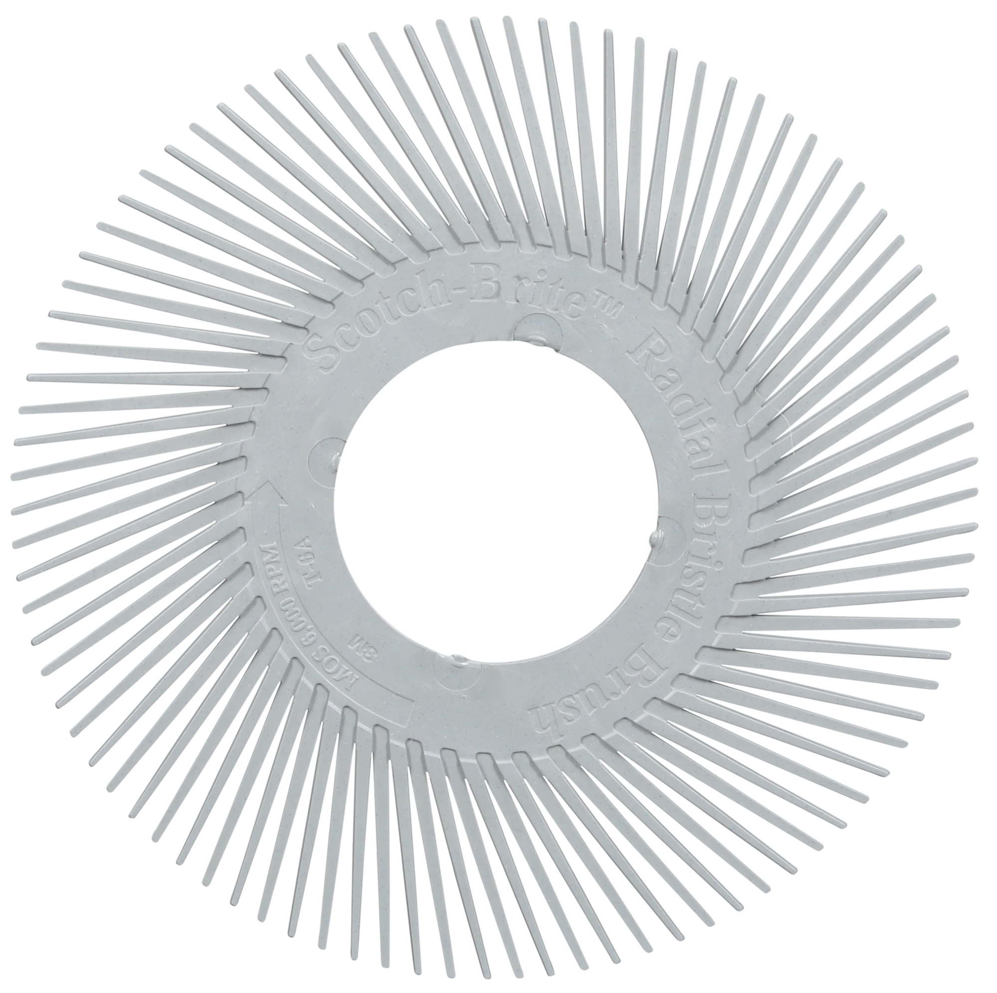 3M™ Scotch-Brite™ Präzisions Radialborstenbürste Einzelsegmente PN-RB 7100374834, Ø 150 mm, 120+, Typ A (Schräge Borsten), Ohne Adapter, Grau, 6.000 U./Min., Für Reinigungs- und Entgratungsarbeiten