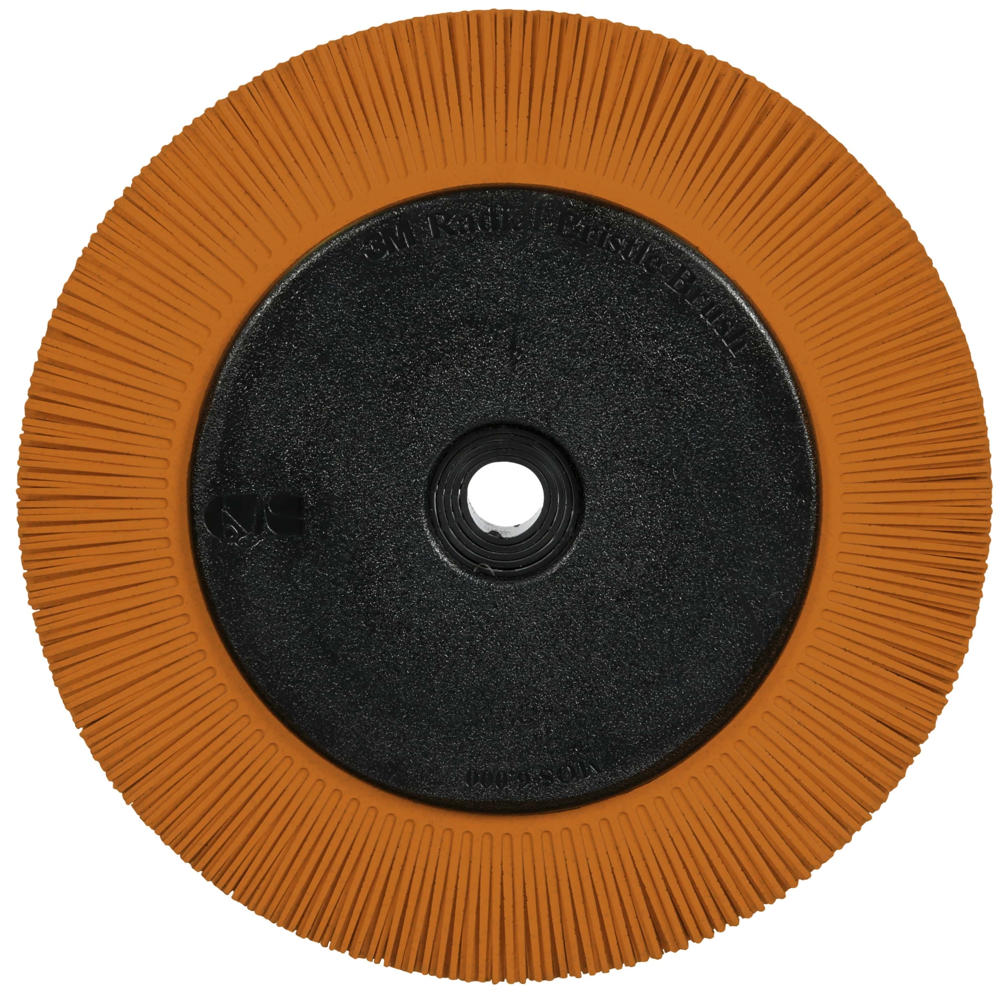 3M™ Scotch-Brite™ Präzisions Radialborstenbürste PN-RB 7100374837, Ø 200 mm x ø 32 mm, Breite: 25 mm, 80+, Typ S (Gerade Borsten), Mit Flansch, Orange, 6.000 U./Min., Für Reinigungs- und Entgratungsarbeiten