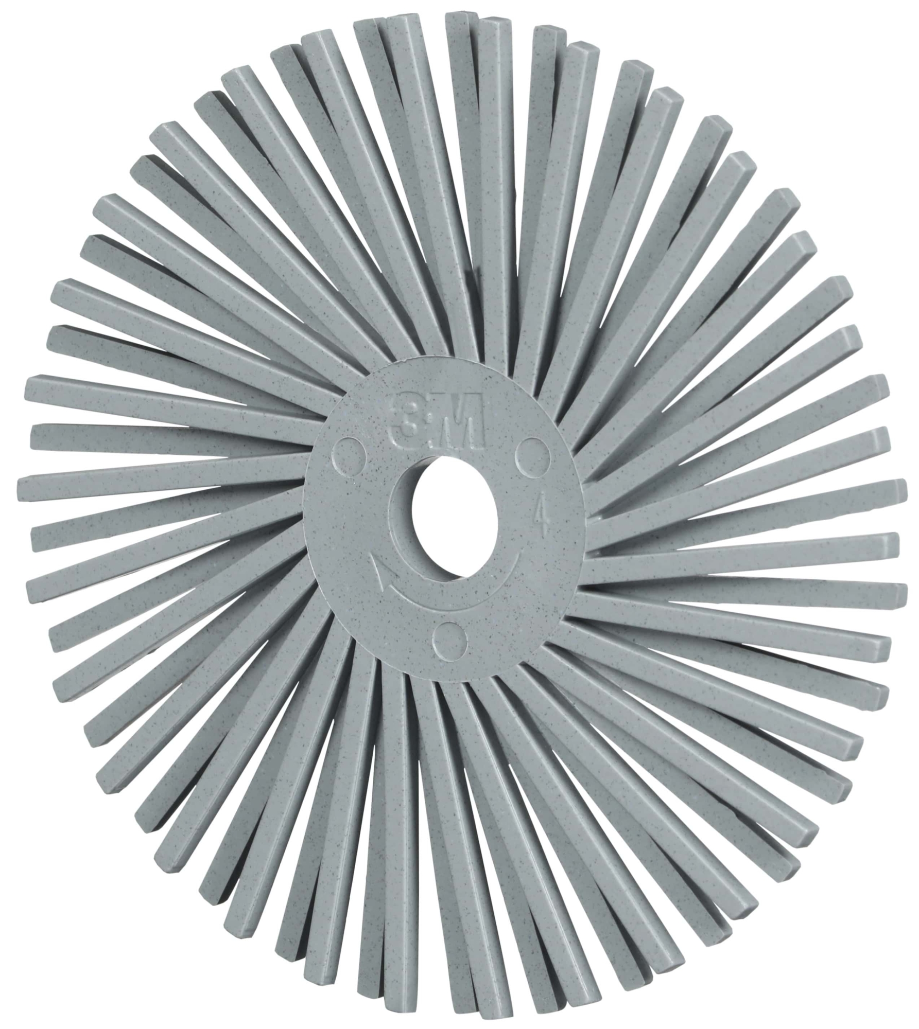 3M™ Scotch-Brite™ Präzisions Radialborstenbürste PN-RB 7100374839, Ø 75 mm x ø 10 mm, 120+, Typ A (Schräge Borsten), Grau, 20.000 U./Min., Für Reinigungs- und Entgratungsarbeiten