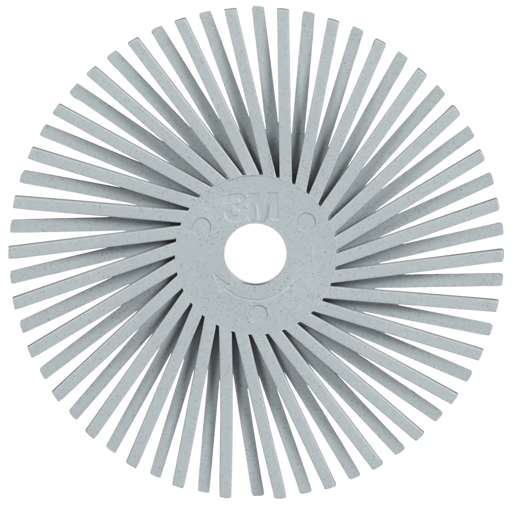 3M™ Scotch-Brite™ Präzisions Radialborstenbürste PN-RB 7100374839, Ø 75 mm x ø 10 mm, 120+, Typ A (Schräge Borsten), Grau, 20.000 U./Min., Für Reinigungs- und Entgratungsarbeiten