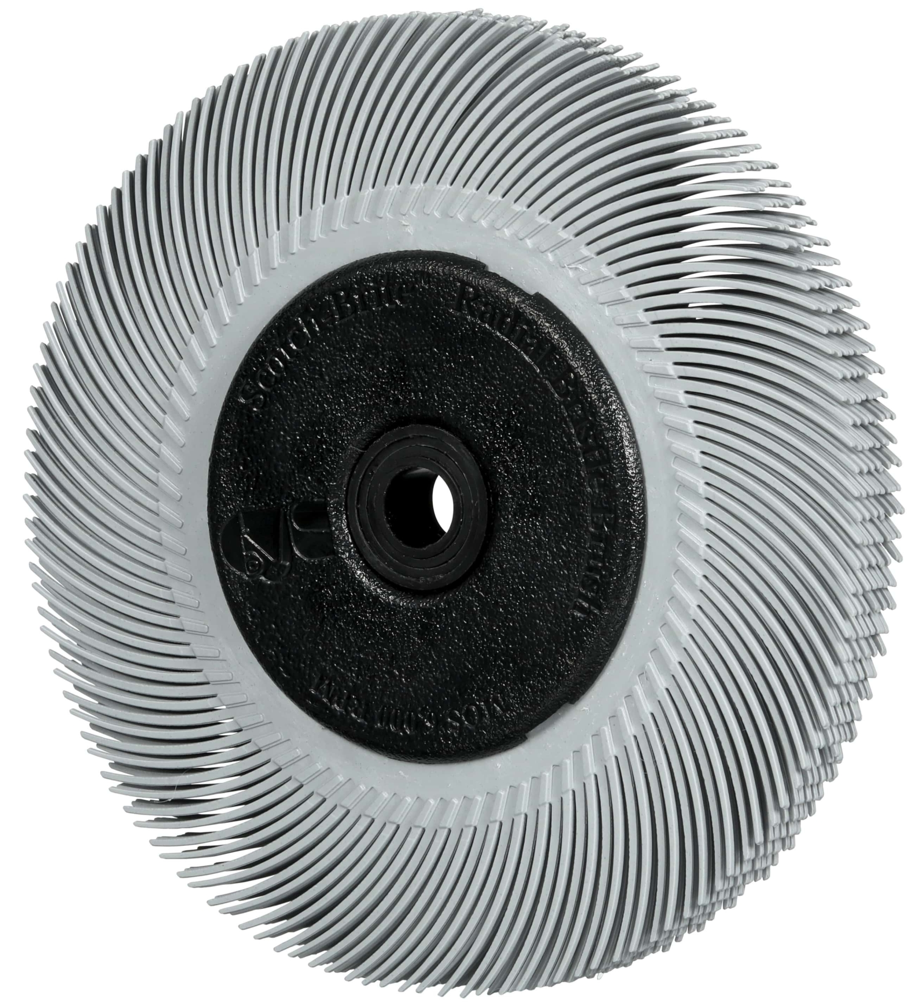 3M™ Scotch-Brite™ Präzisions Radialborstenbürste PN-RB 7100374853, Ø 194 mm x ø 32 mm, Breite: 25 mm, 120+, Typ C (Gebogene Borsten), Mit Flansch, Grau, 6.000 U./Min., Für Reinigungs- und Entgratungsarbeiten
