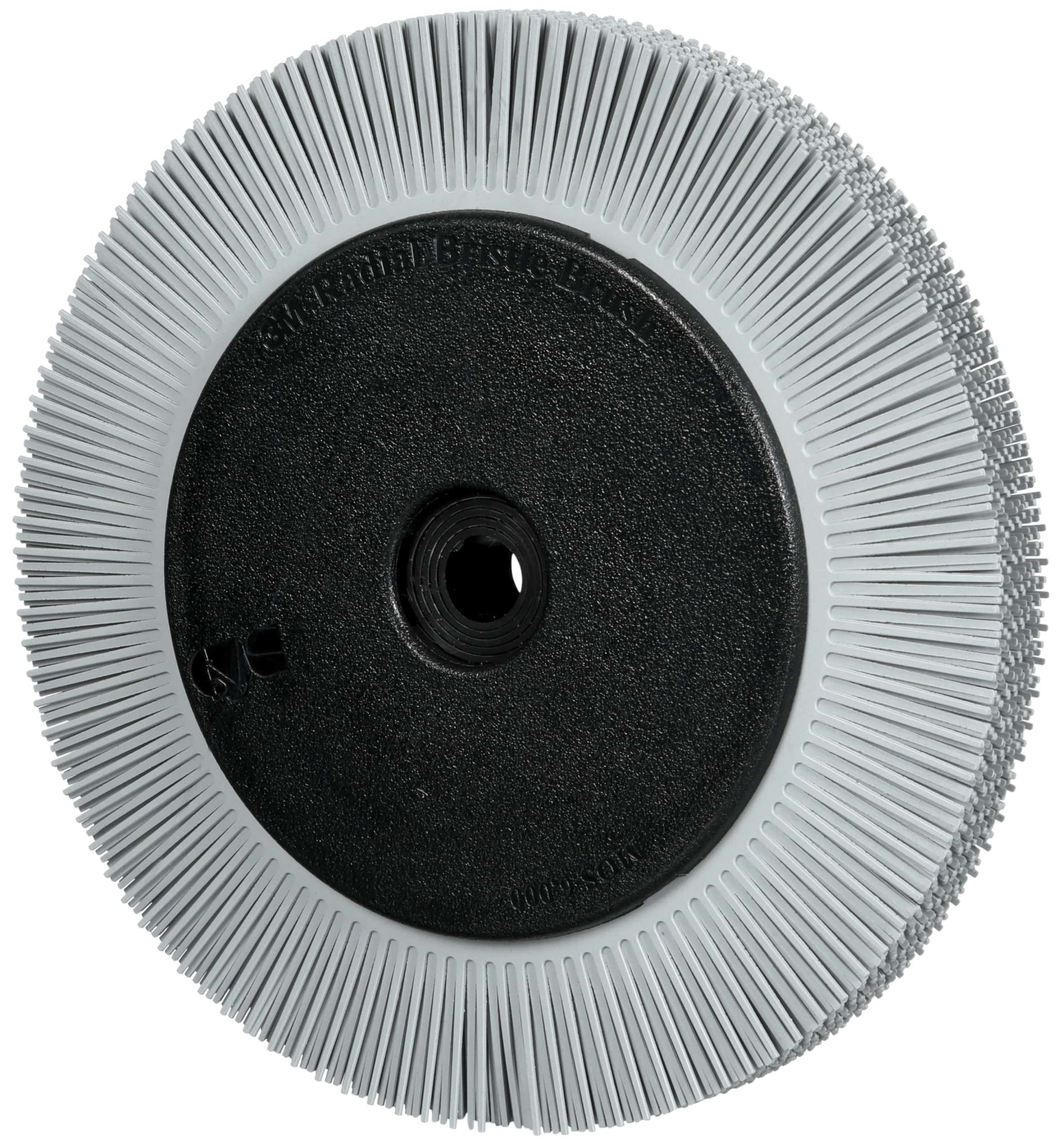 3M™ Scotch-Brite™ Präzisions Radialborstenbürste PN-RB 7100374910, Ø 200 mm x ø 32 mm, Breite: 25 mm, 120+, Typ S (Gerade Borsten), Mit Flansch, Grau, 6.000 U./Min., Für Reinigungs- und Entgratungsarbeiten