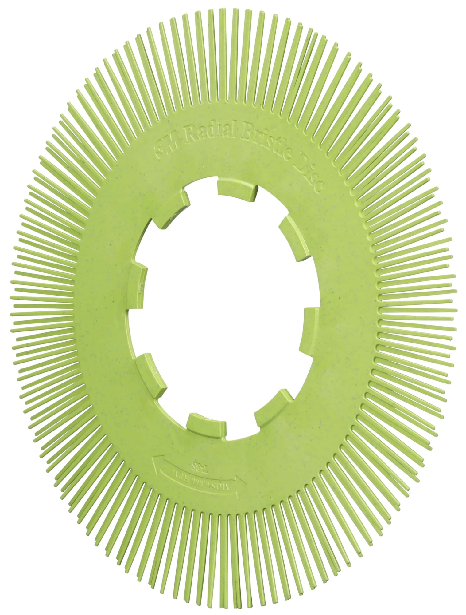 3M™ Scotch-Brite™ Präzisions Radialborstenbürste Einzelsegmente PN-RB 7100374912, Ø 200 mm, 50+, Typ S (Gerade Borsten), Ohne Adapter, Grün, 6.000 U./Min., Für Reinigungs- und Entgratungsarbeiten