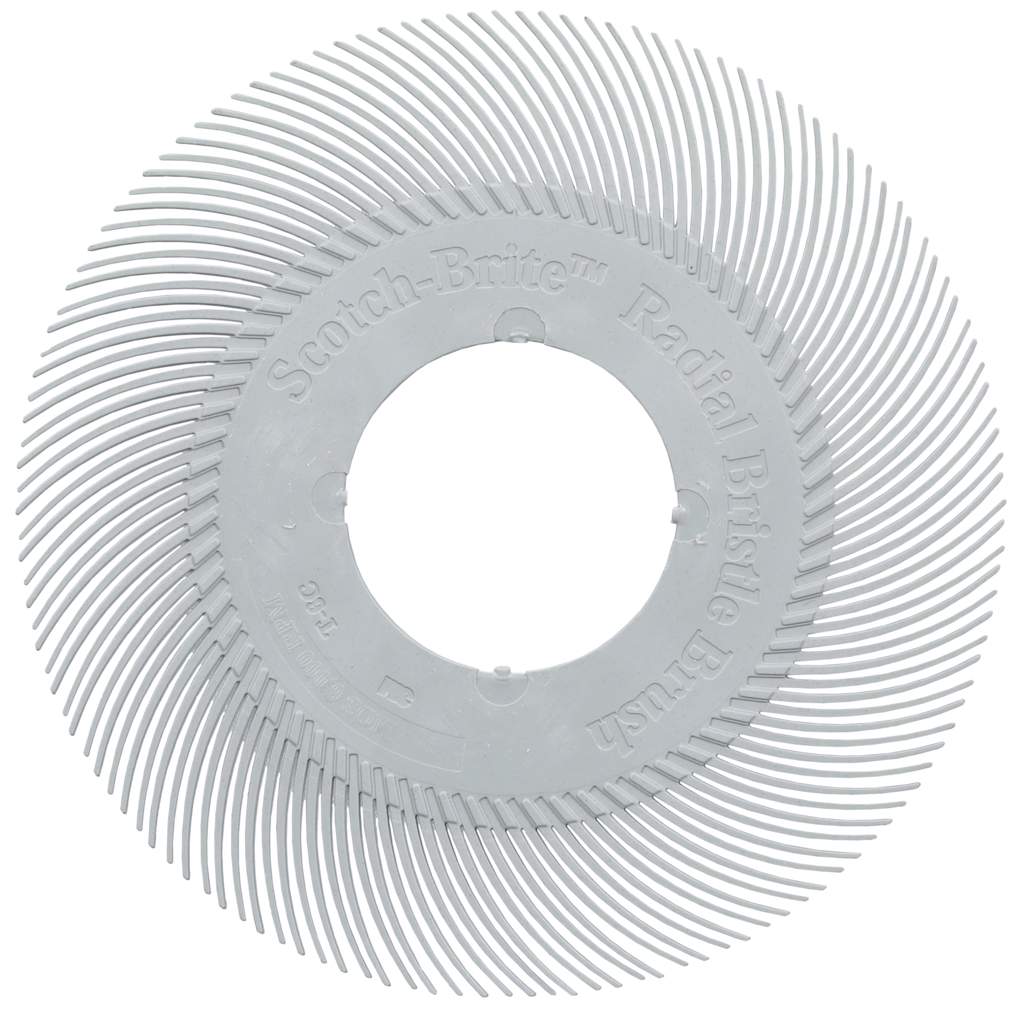 3M™ Scotch-Brite™ Präzisions Radialborstenbürste Einzelsegmente PN-RB 7100374833, Ø 150 mm, 120+, Typ C (Gebogene Borsten), Ohne Adapter, Grau, 6.000 U./Min., Für Reinigungs- und Entgratungsarbeiten