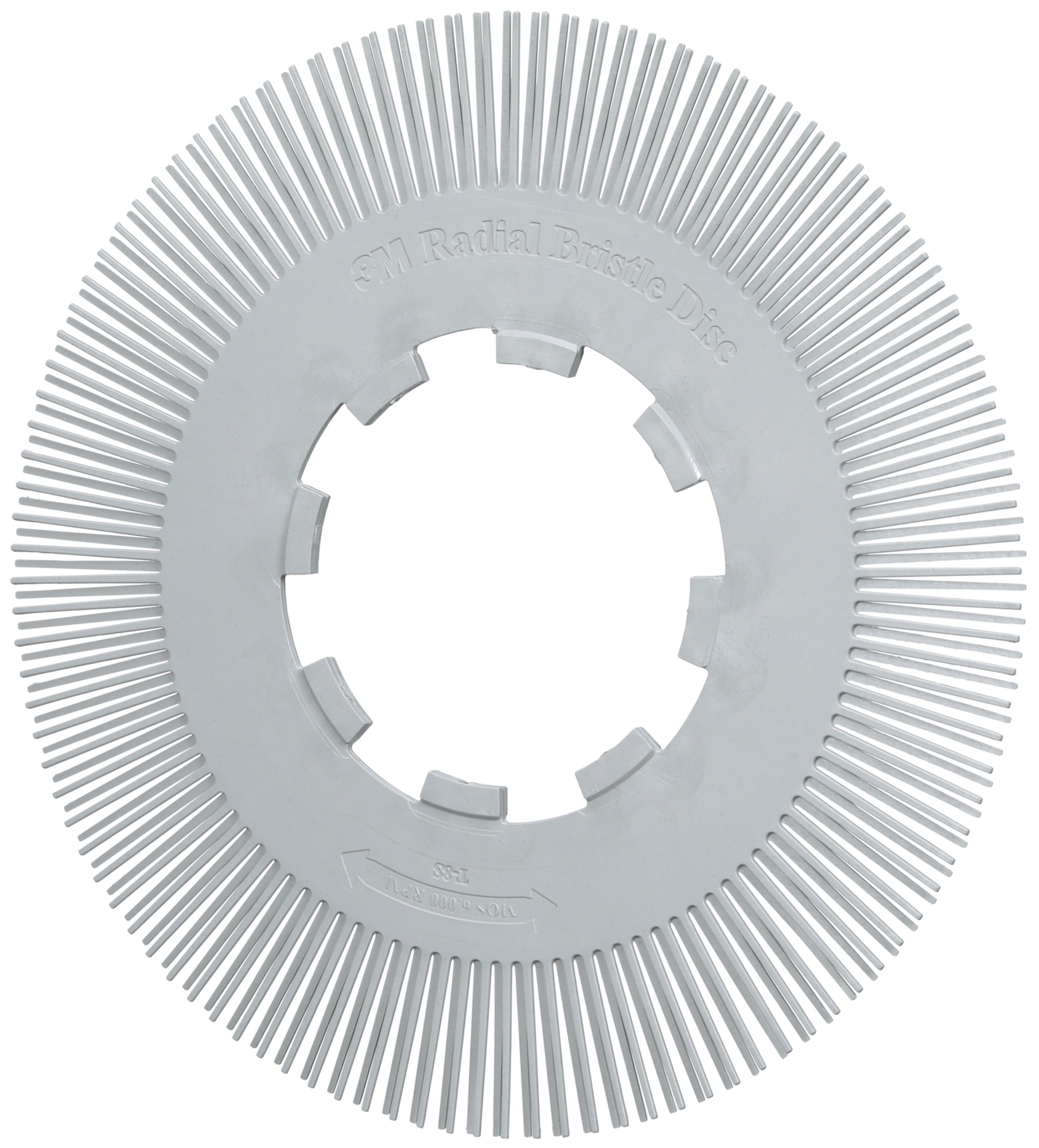 3M™ Scotch-Brite™ Präzisions Radialborstenbürste Einzelsegmente PN-RB 7100374925, Ø 200 mm, 120+, Typ S (Gerade Borsten), Ohne Adapter, Grau, 6.000 U./Min., Für Reinigungs- und Entgratungsarbeiten