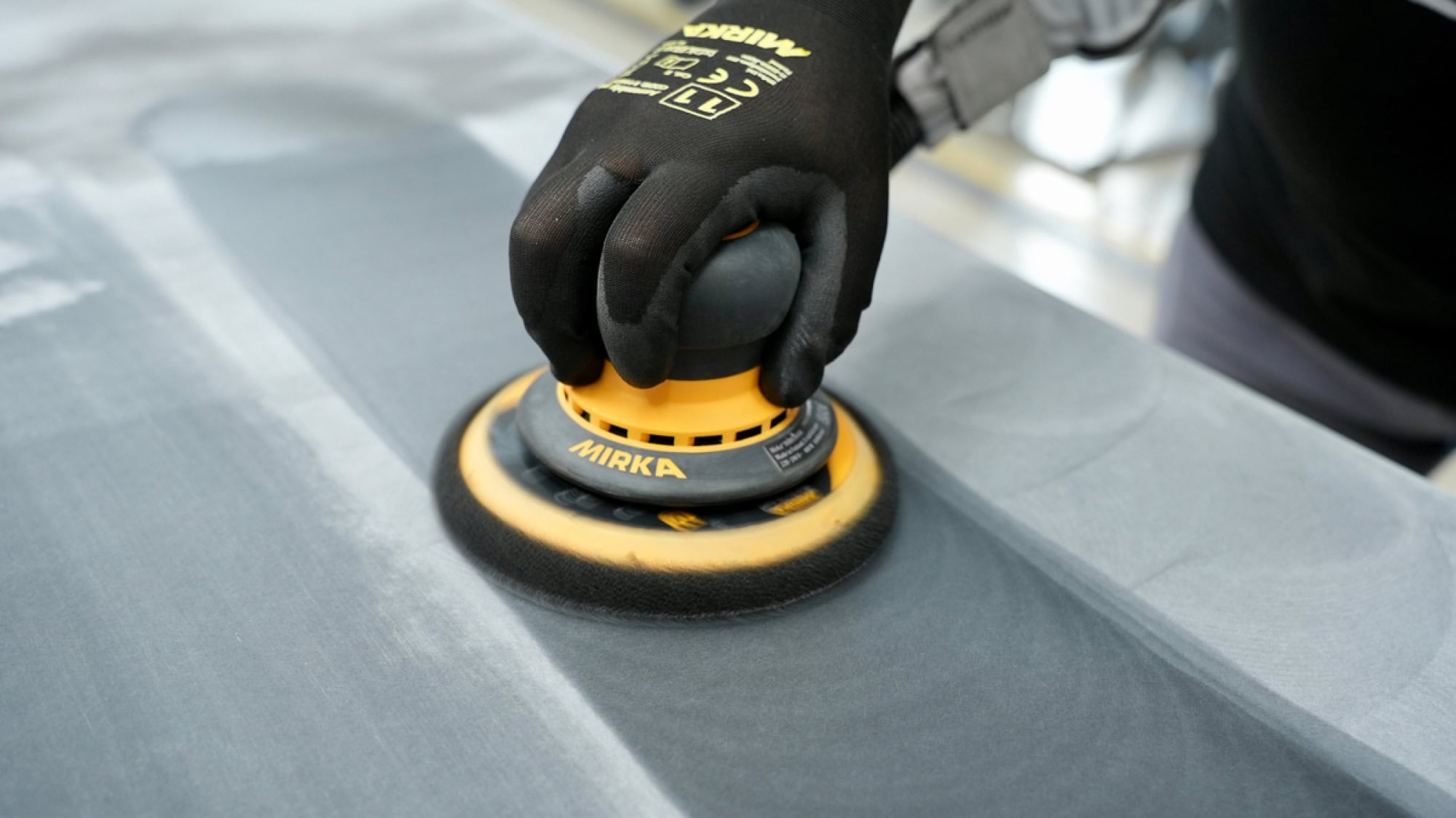 Mirka® AbraClean Pad 7915025004, 150 x 25 mm, Schwarz, Reinigungspad zum Entfernen von Schleifstaub