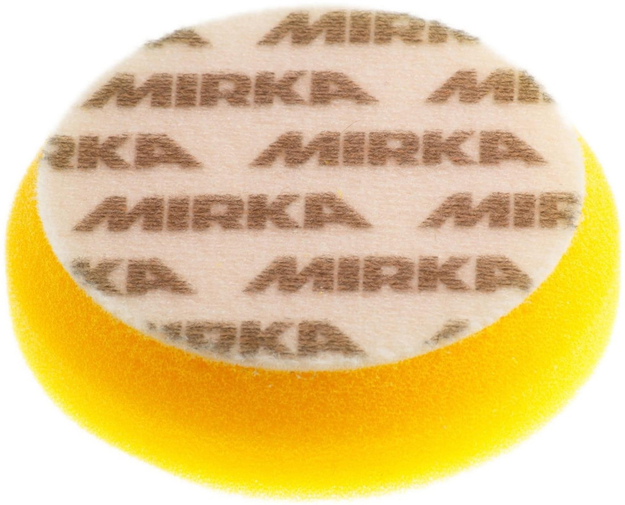 Mirka® Schaumstoffpad PRO 7993408511, Ø 77 mm, Medium, Flach, Kletthaftend, Gelb, Polierpad, Für Finish- und Polierarbeiten