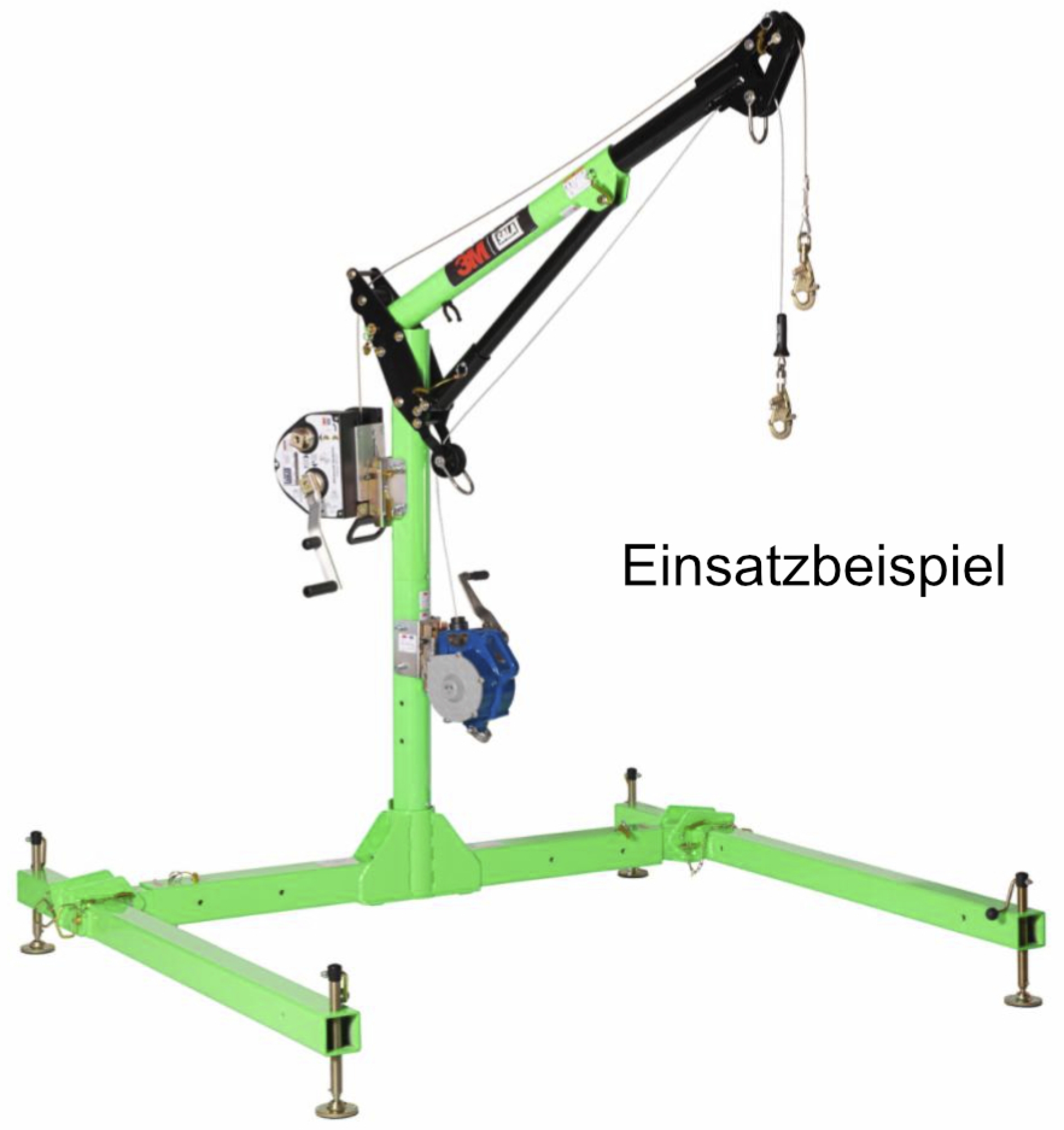 Preview: 3M™ DBI-SALA® Davit Hebesystem HC 8000119, L / Groß, Für Beengte Räume, 5-teilig, Hohe Kapazität, 81,60 Kg, Grün